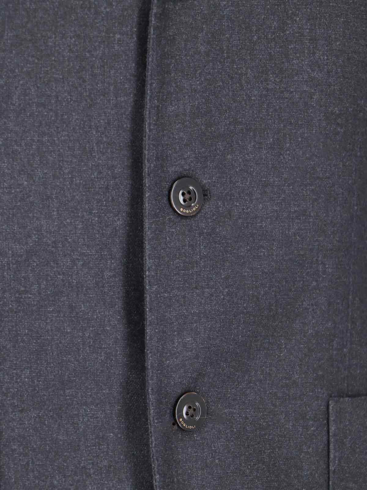 Shop Boglioli Single-breasted Blazer In Gray