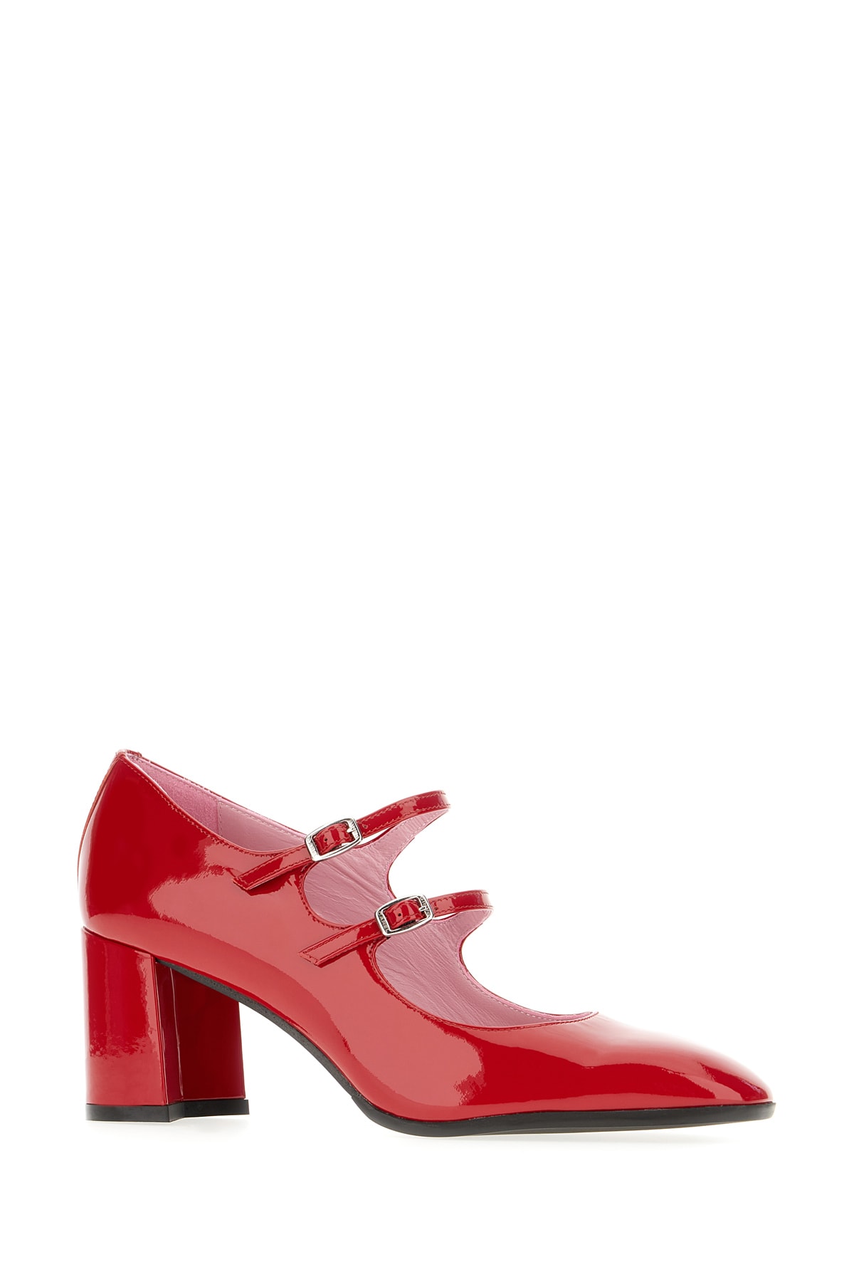 CAREL RED LEATHER ALICE PUMPS