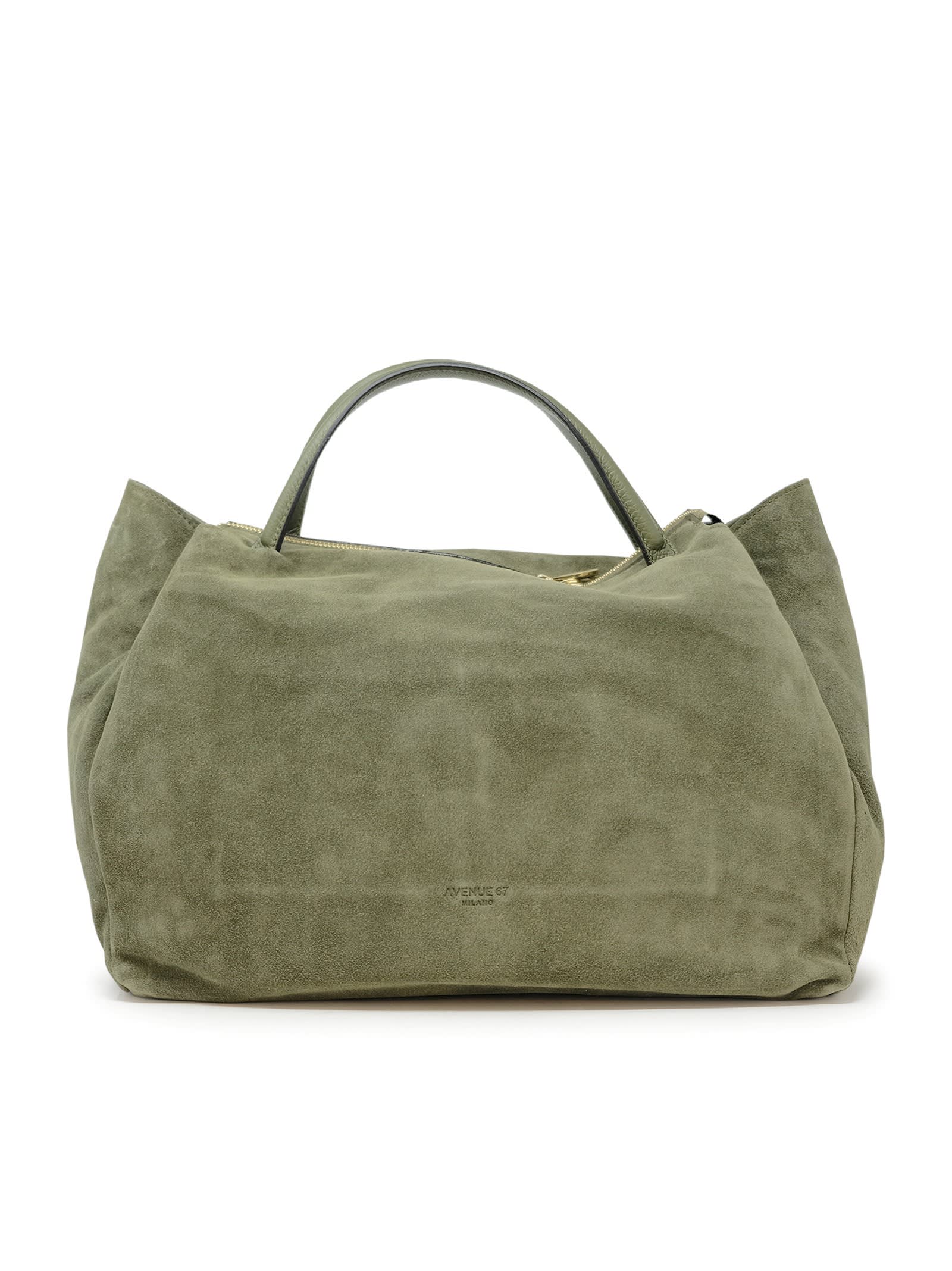 Ao132a0011 Roxanne Green Suede Leather Bag