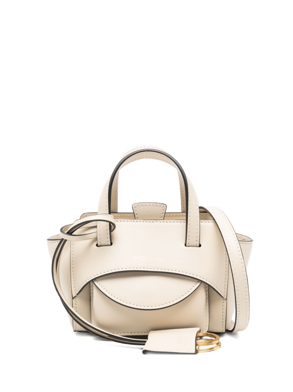 Hidesins Flap Xs Leather Tote Bag In White