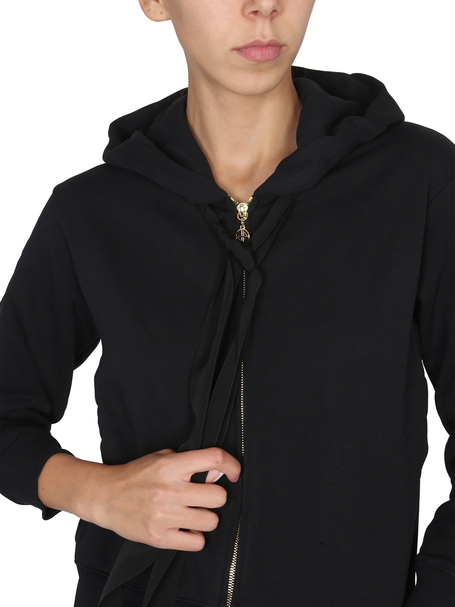 Shop Patou Hoodie In Nero