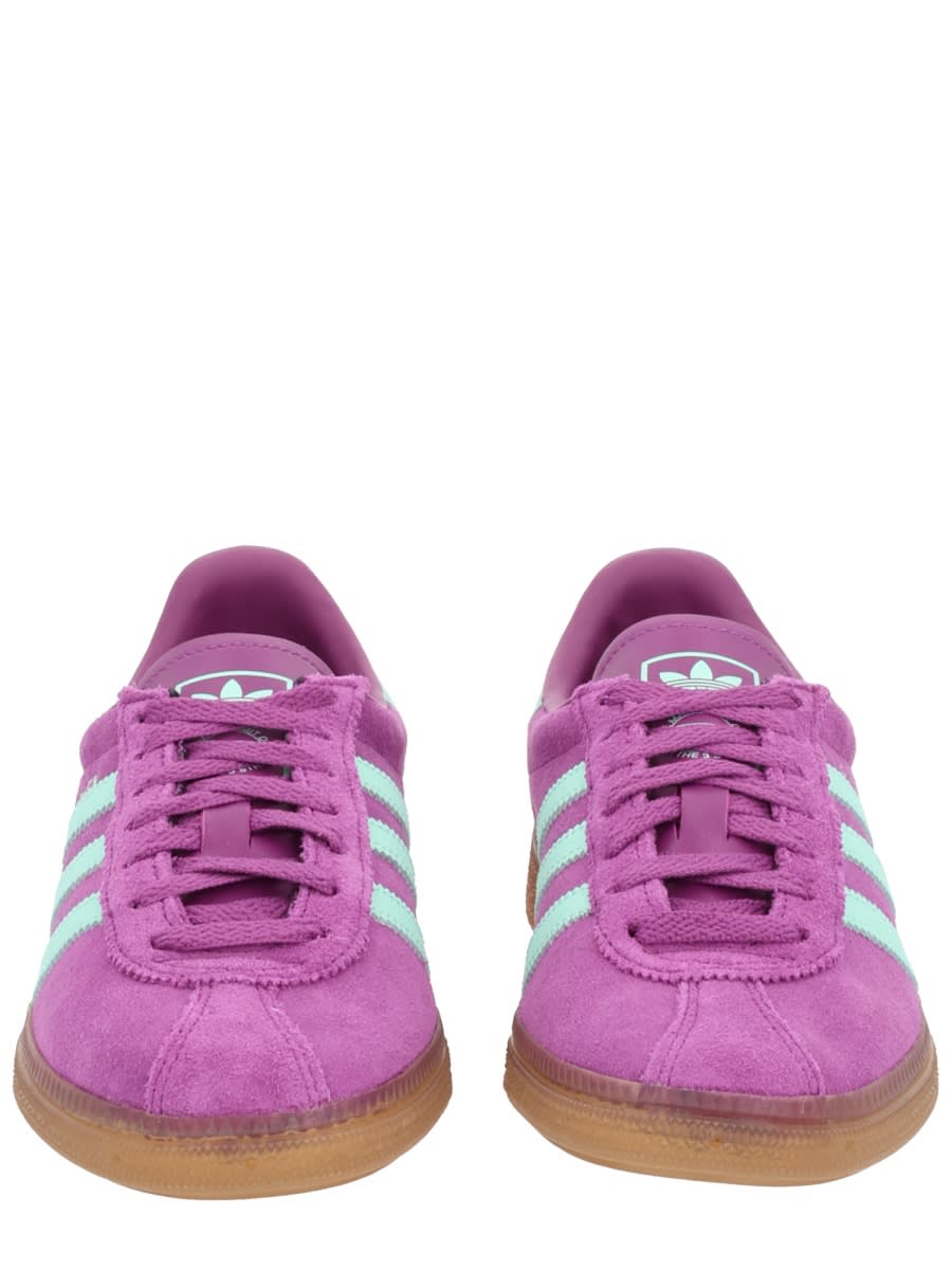 Adidas Originals Stylish Sneakers With Contrast Stripes And Rubber Sole In Purple