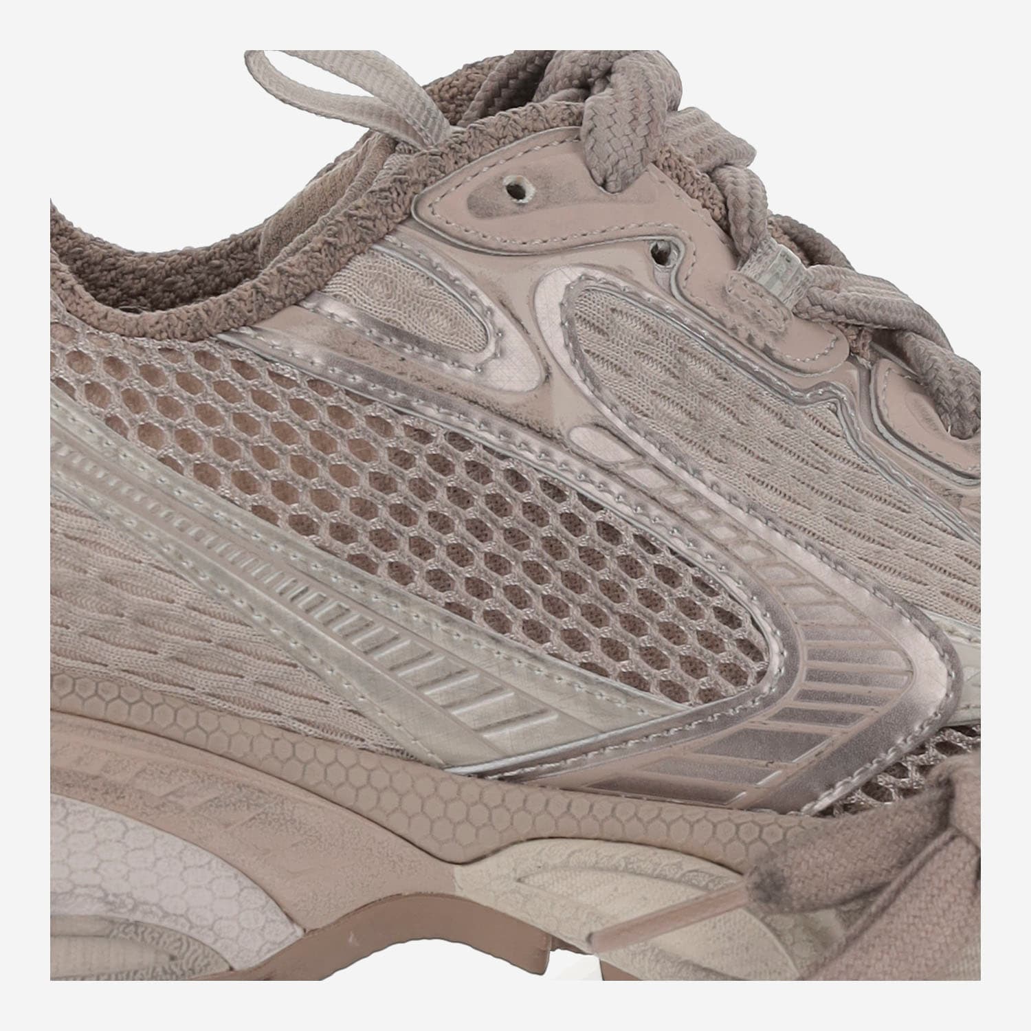 Balenciaga Multicolor Mesh And Rubber 3xl Sneakers In Nude & Neutrals