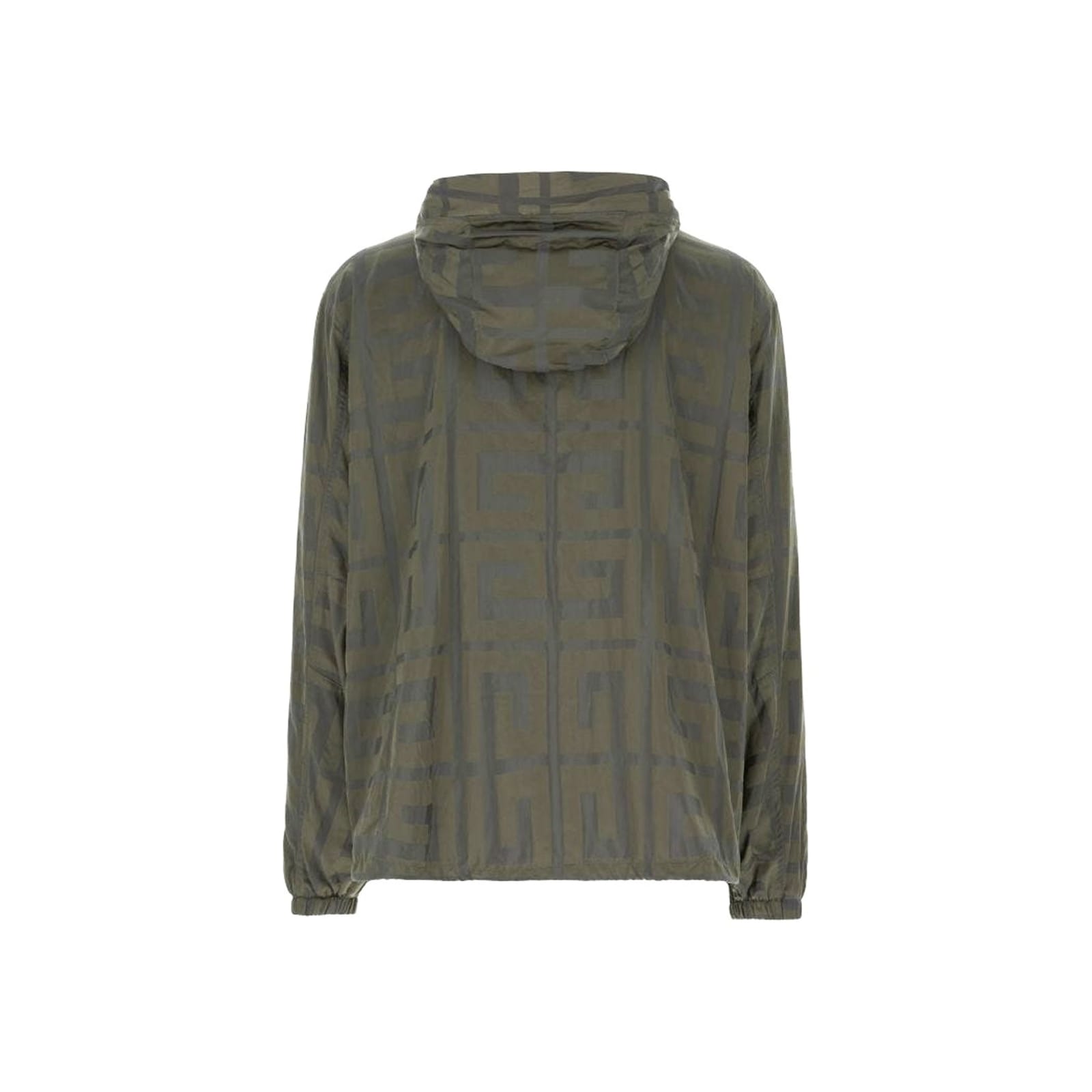 Shop Givenchy 4g Windbreaker Jacket In Green