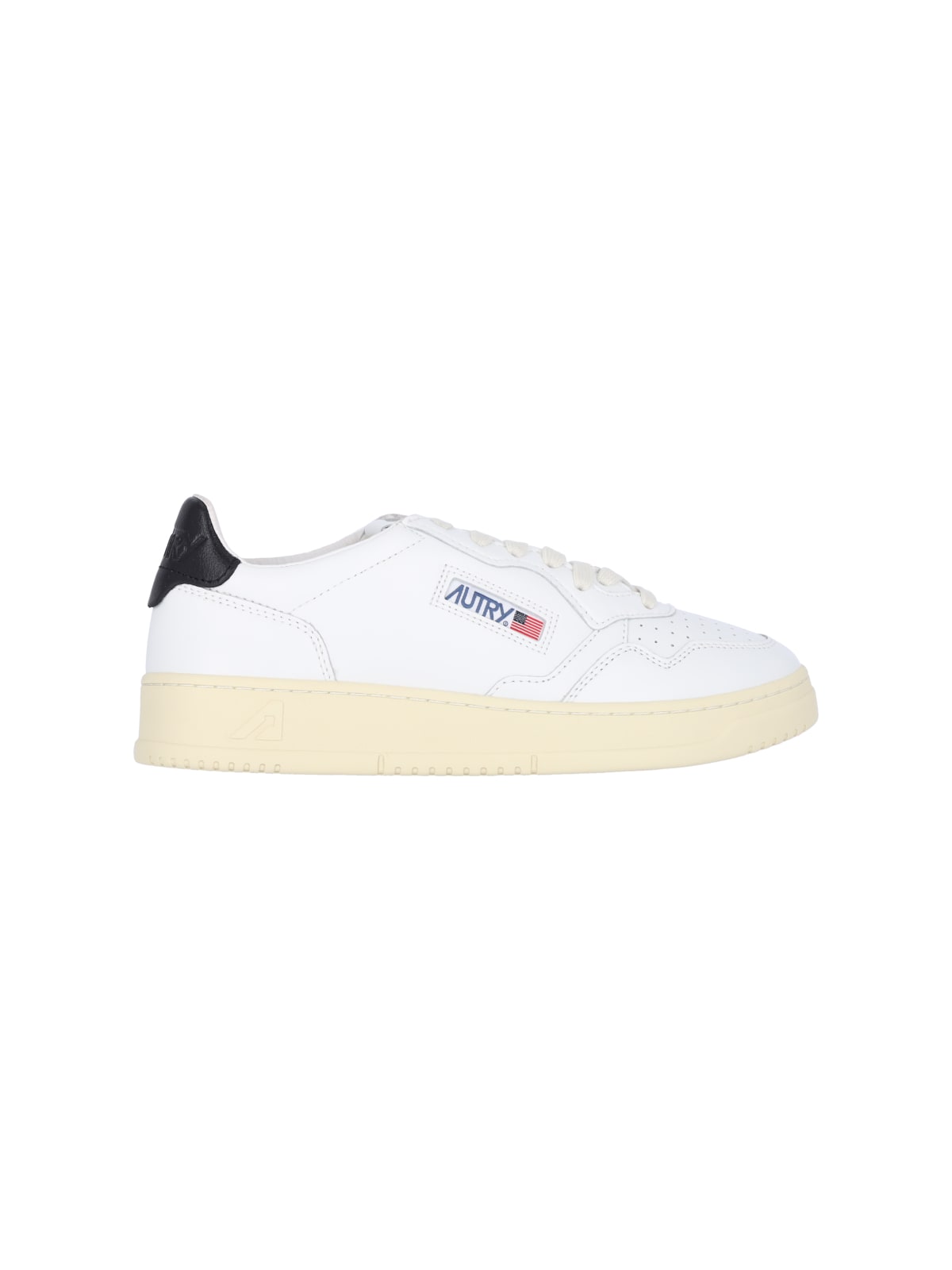 Autry Medalist Sneakers In White And Blue Leather In White