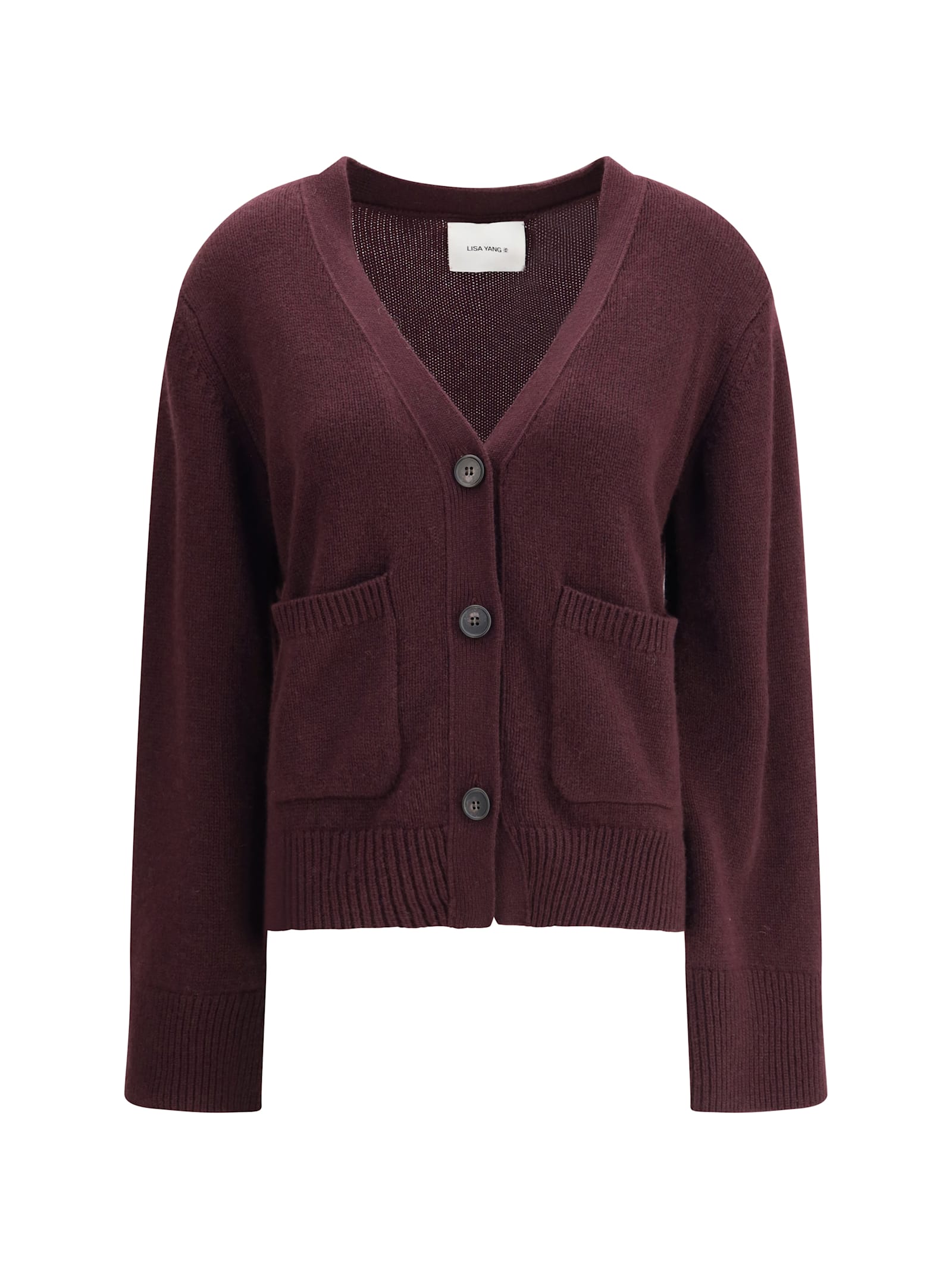 Lisa Yang Danni Cardigan In Burgundy