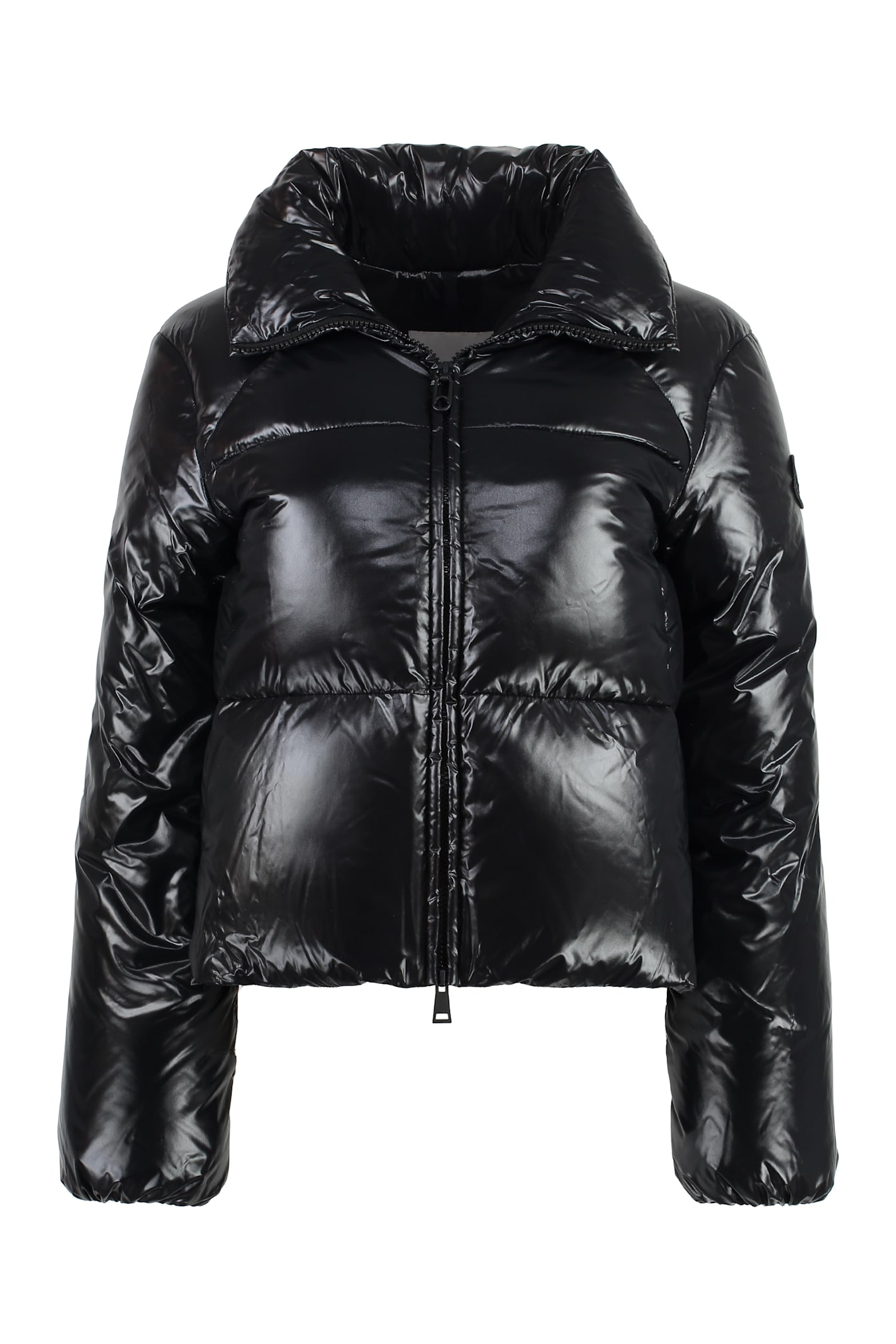 Shop Moncler Breteuil Techno-nylon Down Jacket In Black