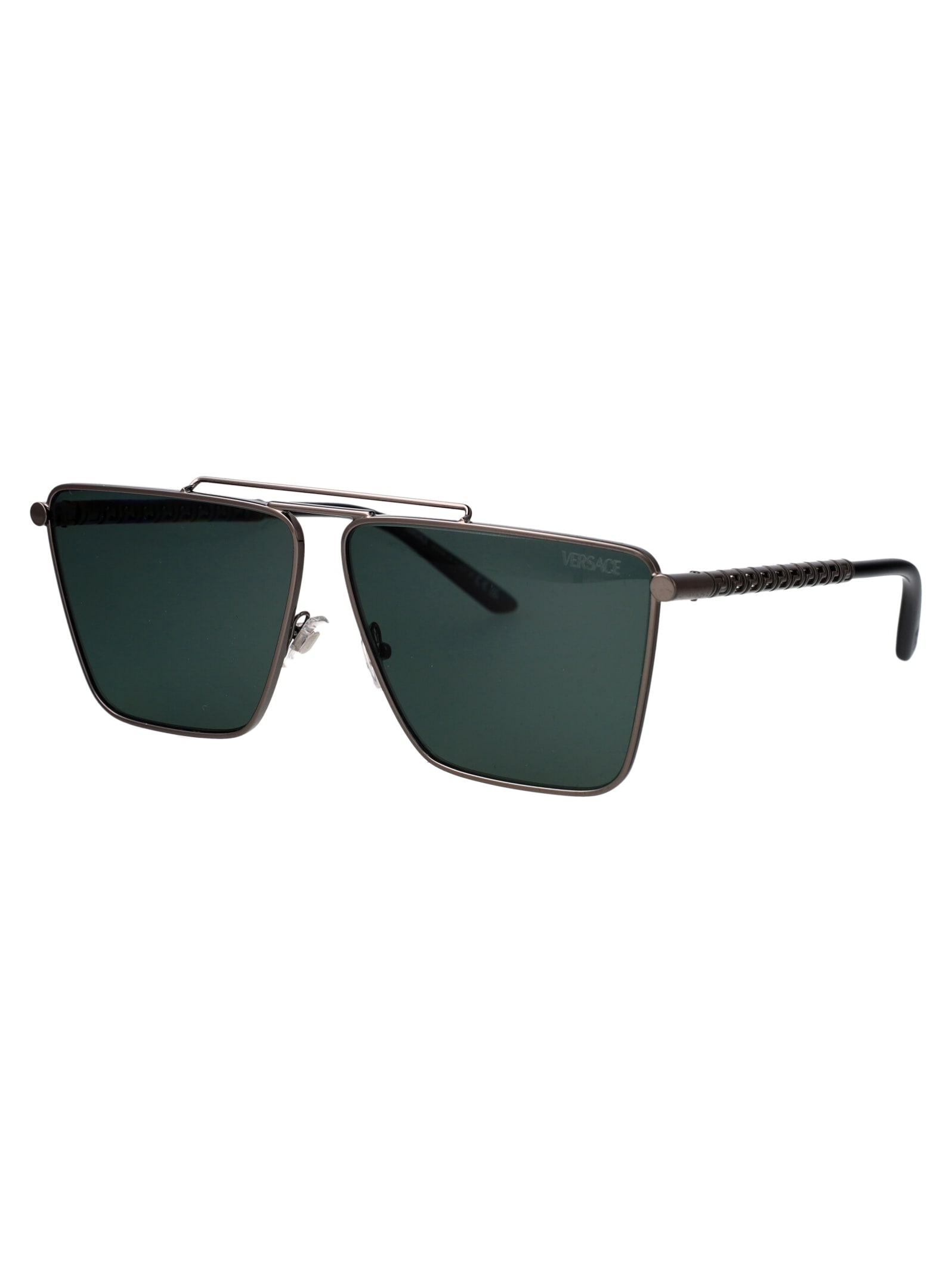 Shop Versace 0ve2266 Sunglasses In 10013h Gunmetal