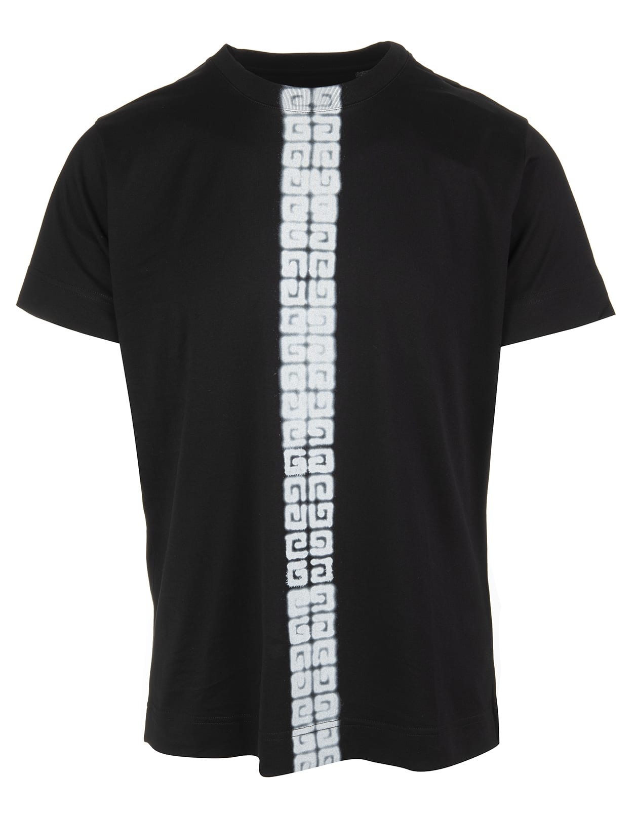 Givenchy Man Black T-shirt With 4g Stripes Graffiti Effect