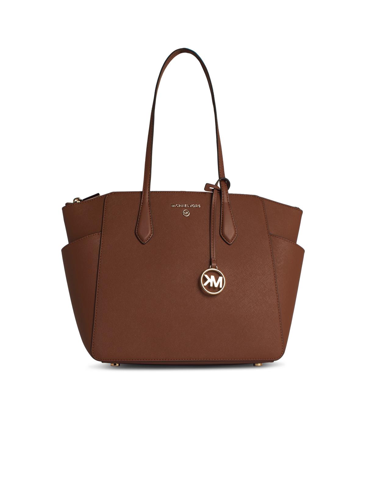marylin Brown Leather Shopping Bag