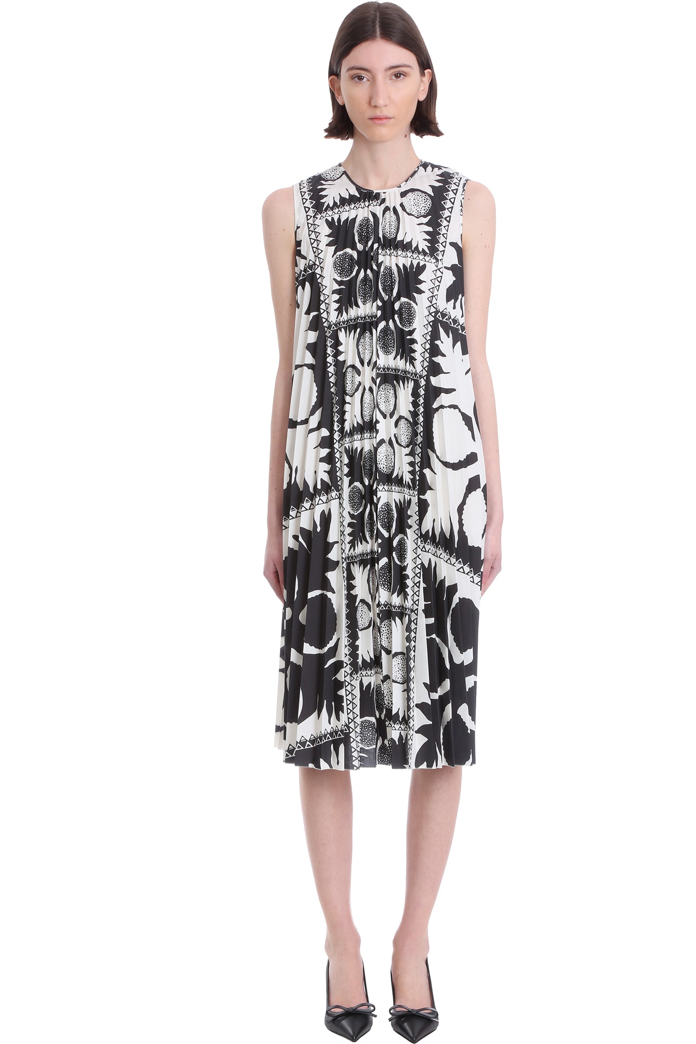 Photo of  RED Valentino Dress In White Viscose- shop RED Valentino Dresses online sales