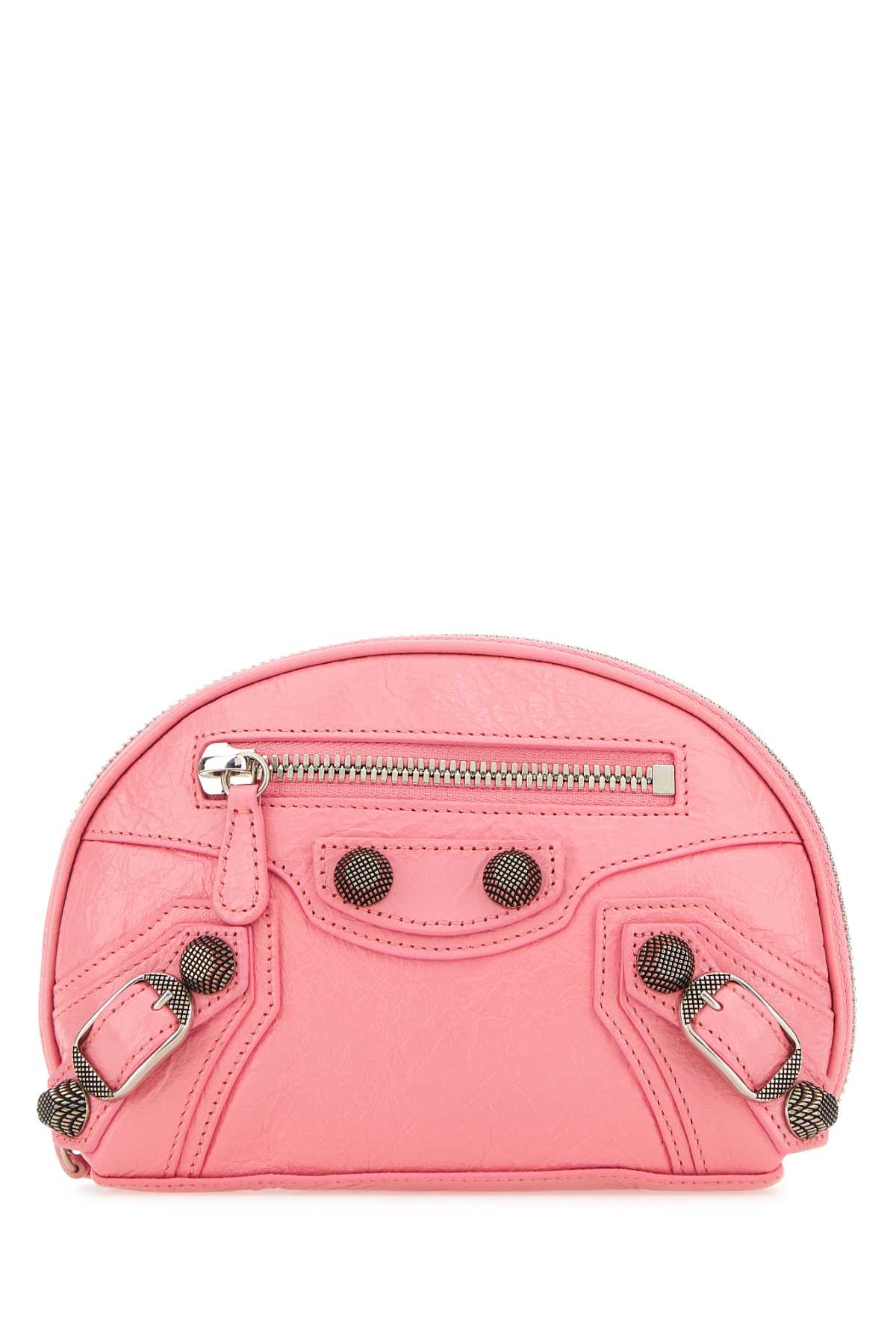 Pink Leather Le Cagole Xs Beauty Case
