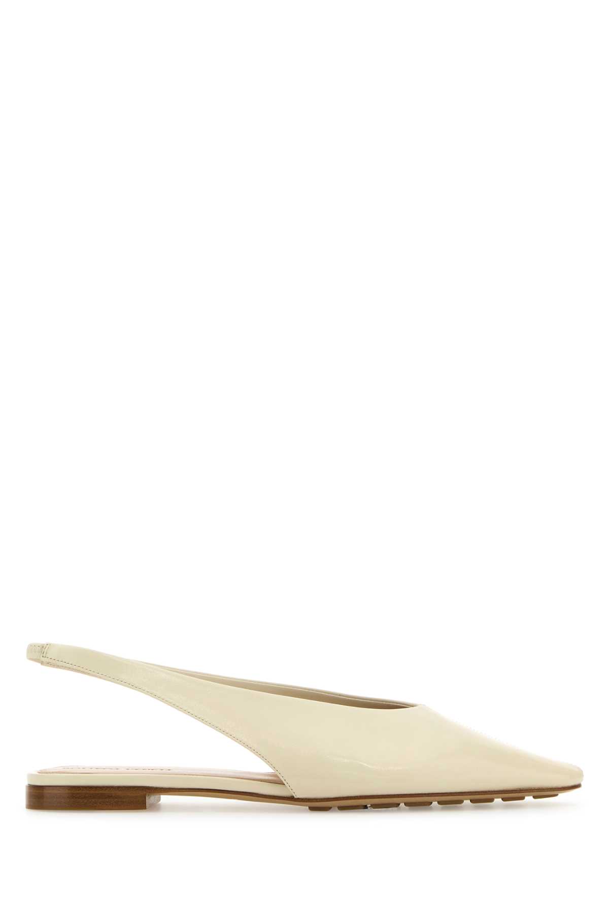 Bottega Veneta Ivory Leather Sofia Ballerinas In White