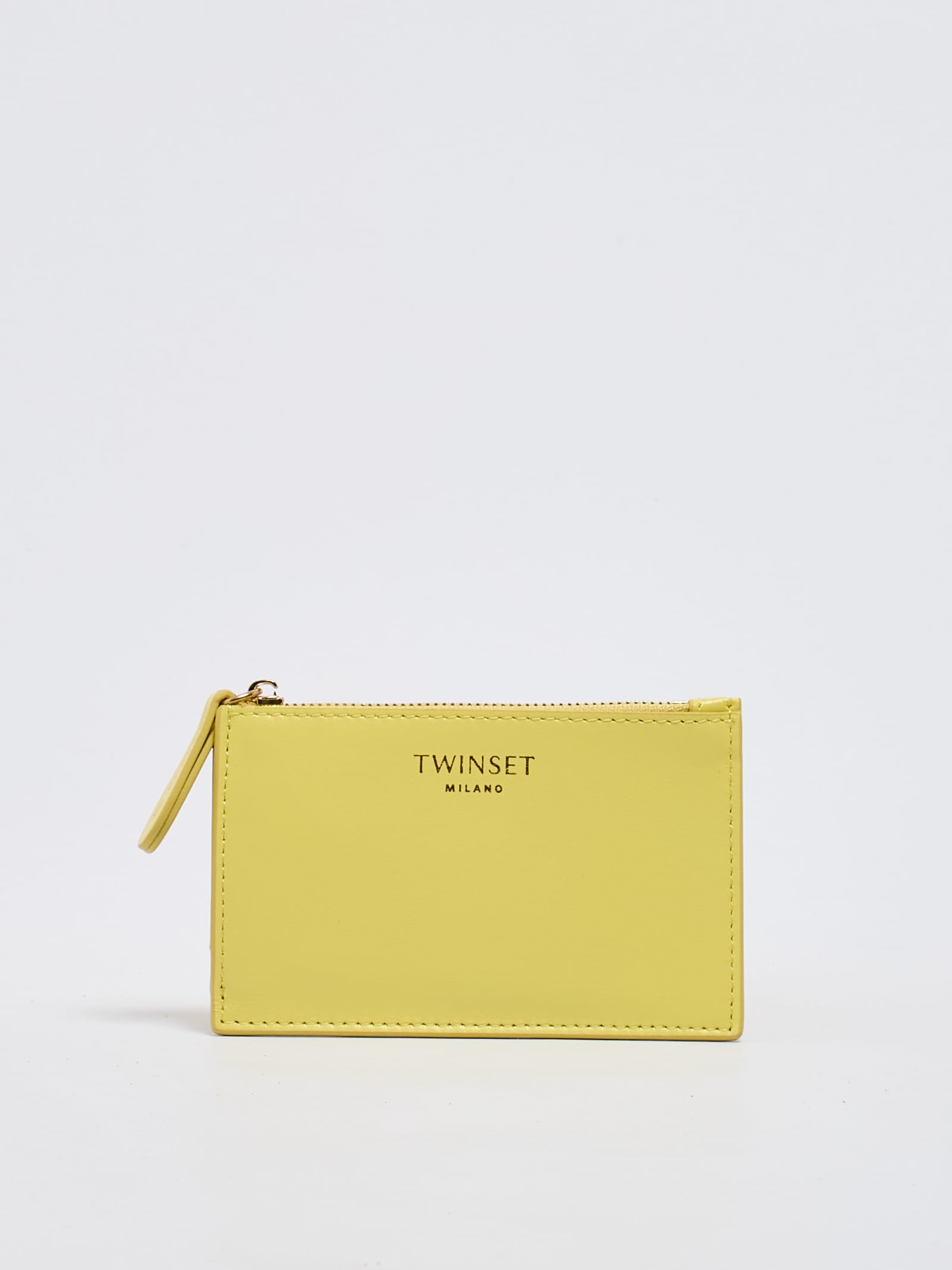 Twinset Fabric Wallet In Citronella