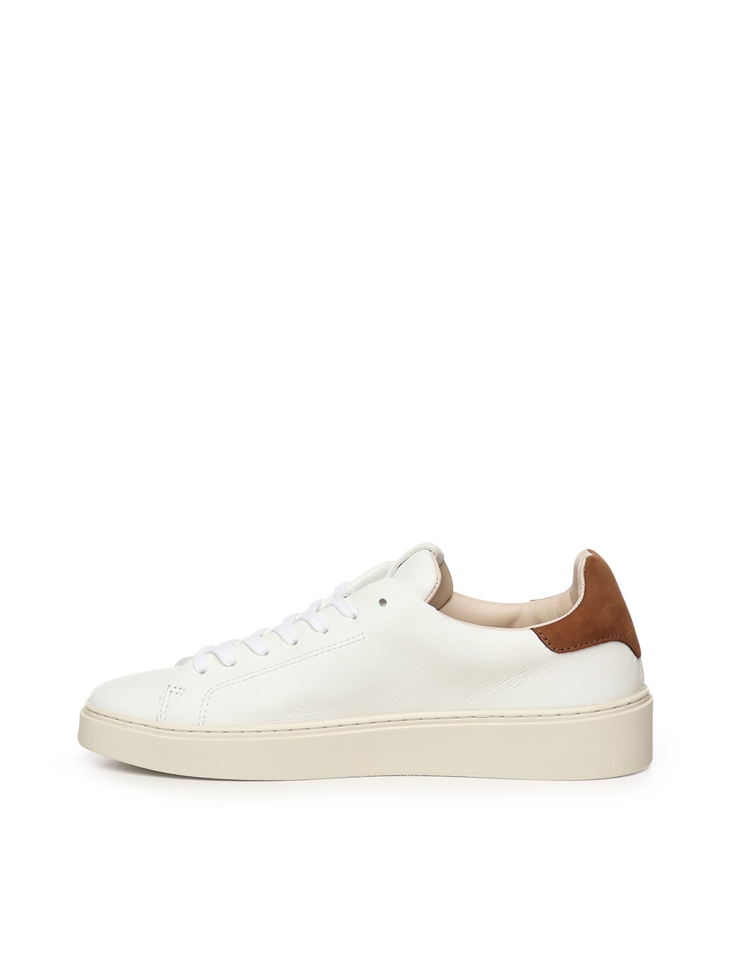 Date Levante Calf White-brown Sneaker In White