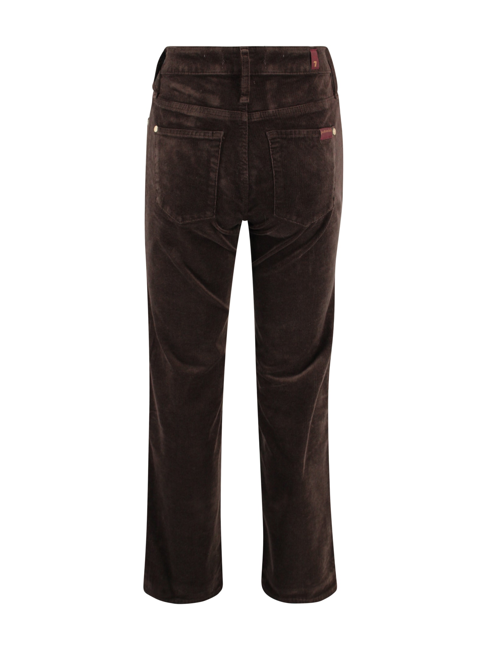 7 For All Mankind Calie Straight Leg Corduroy Pants Clothing In Brown