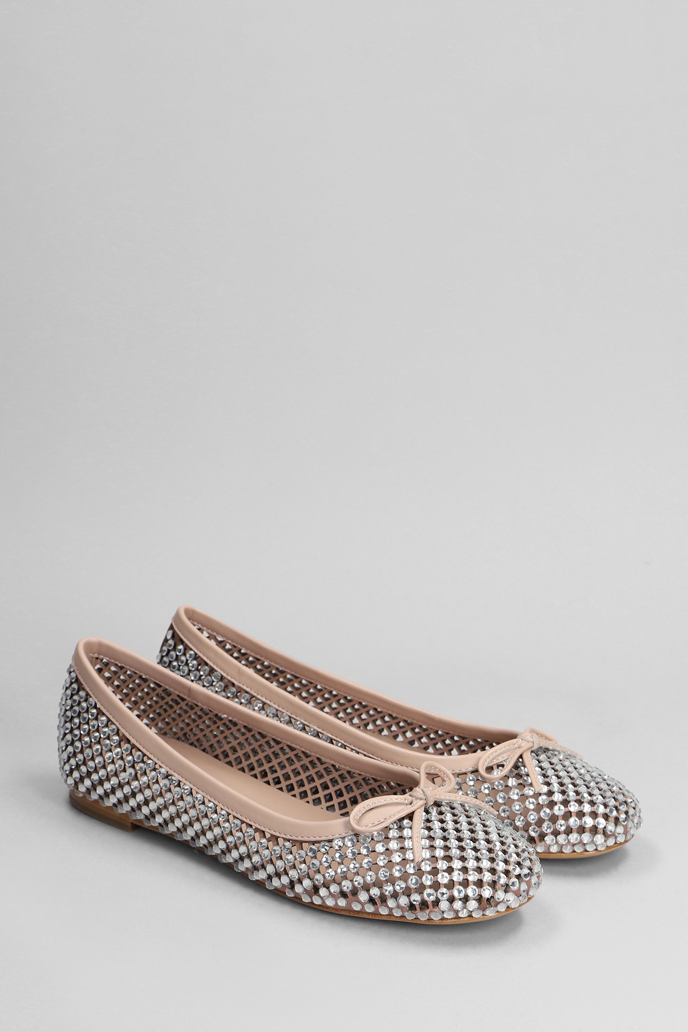 Shop Lola Cruz Sacha Ballet Flats In Beige Leather