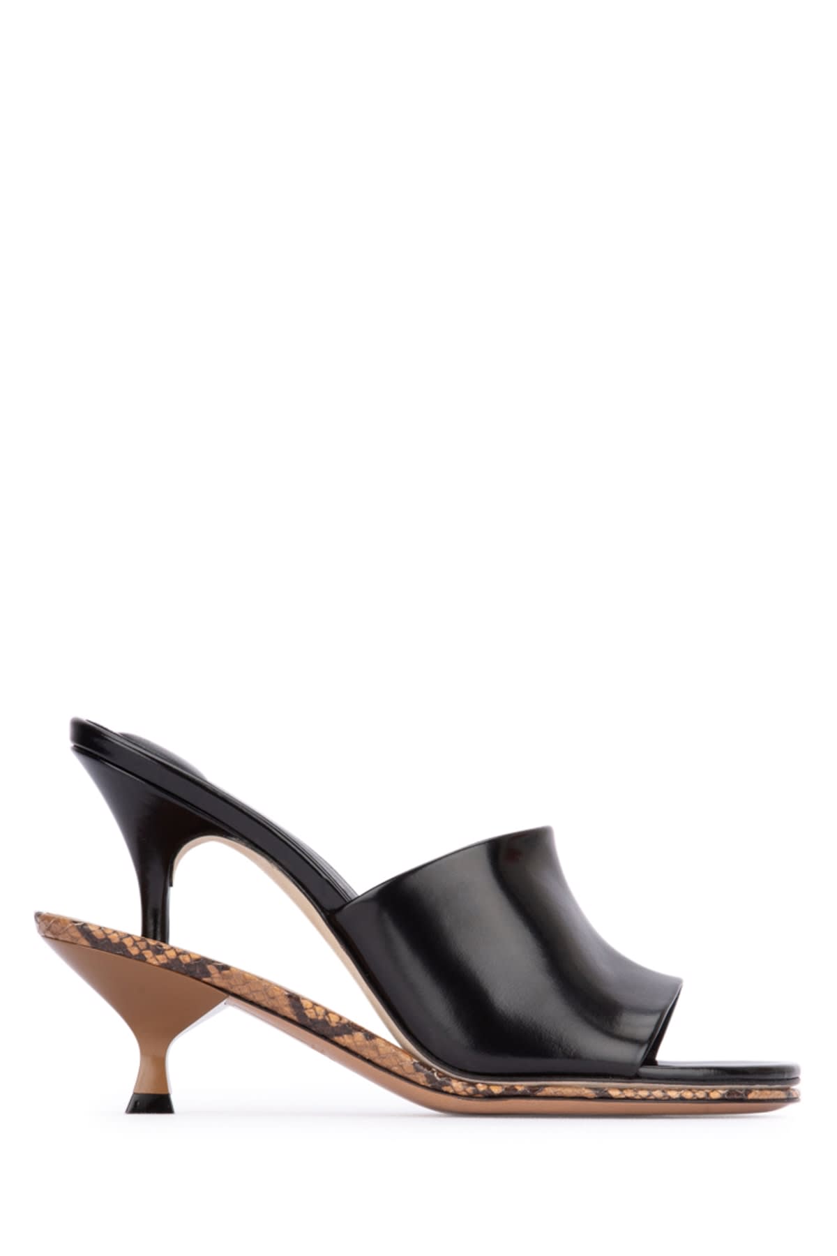 Shop Jacquemus Les Doubles Mules In Blacklightbrown