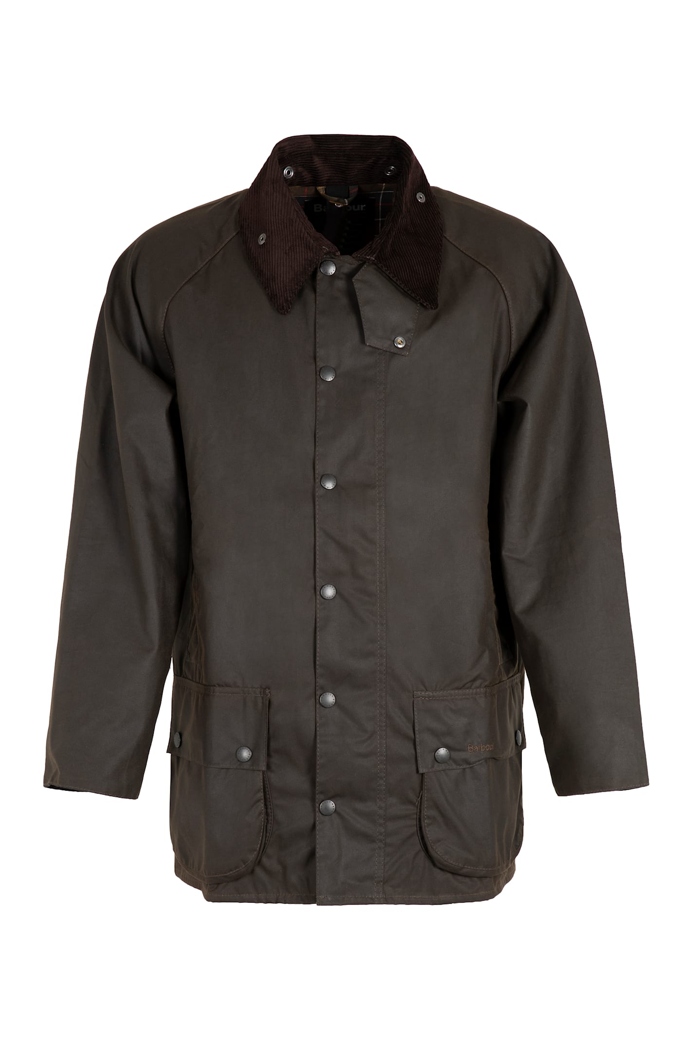 Barbour Beaufort Long Sleeved Snapped Jacket In Green