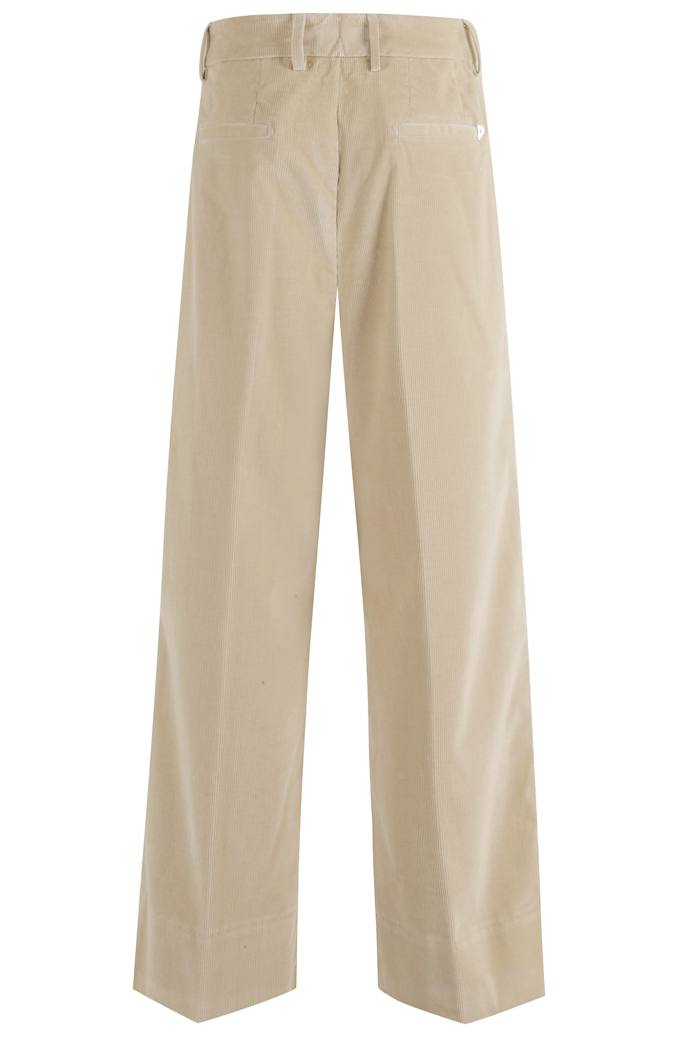 Dondup Beige Wide-leg Chino Pants With Low-rise Waist In Neutral