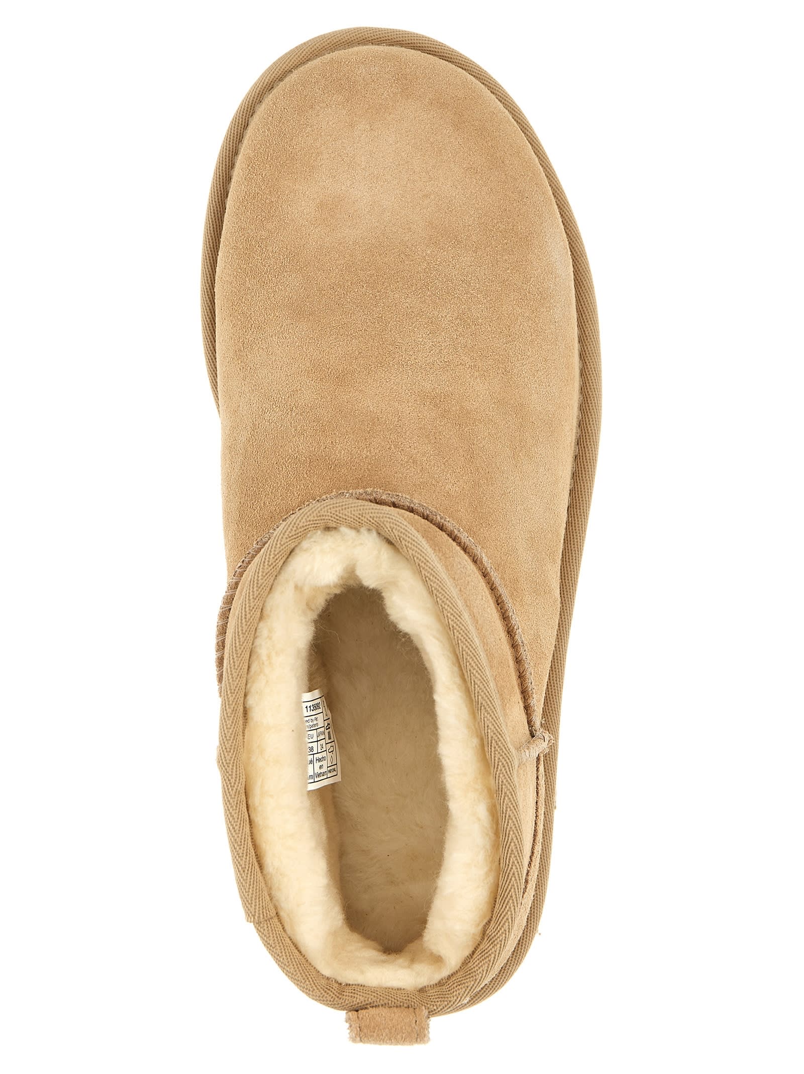 Ugg Classic Ultra Mini Platform Ankle Boots In Neutral