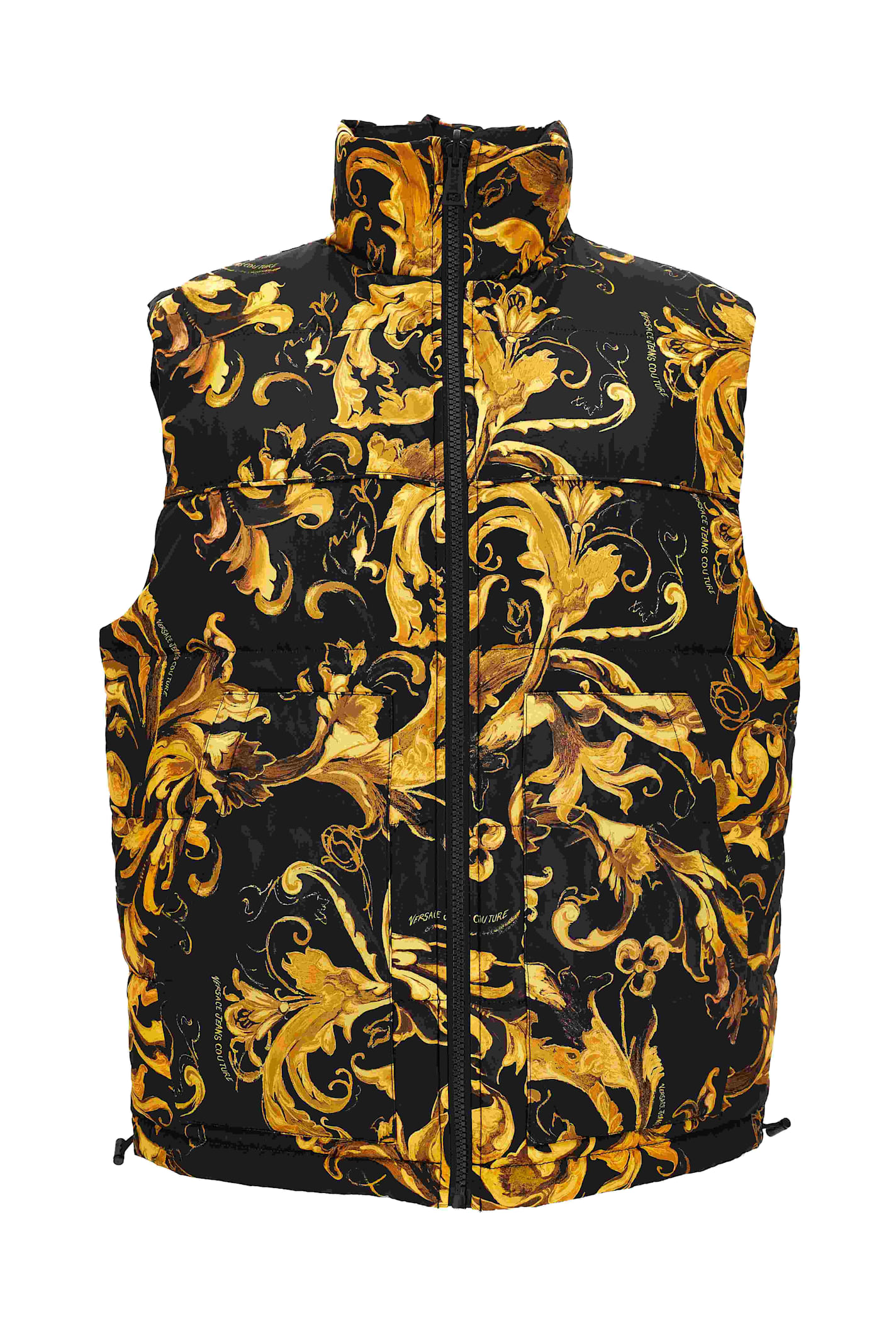 Versace Jeans Couture Sleeveless Down Jacket In Multi