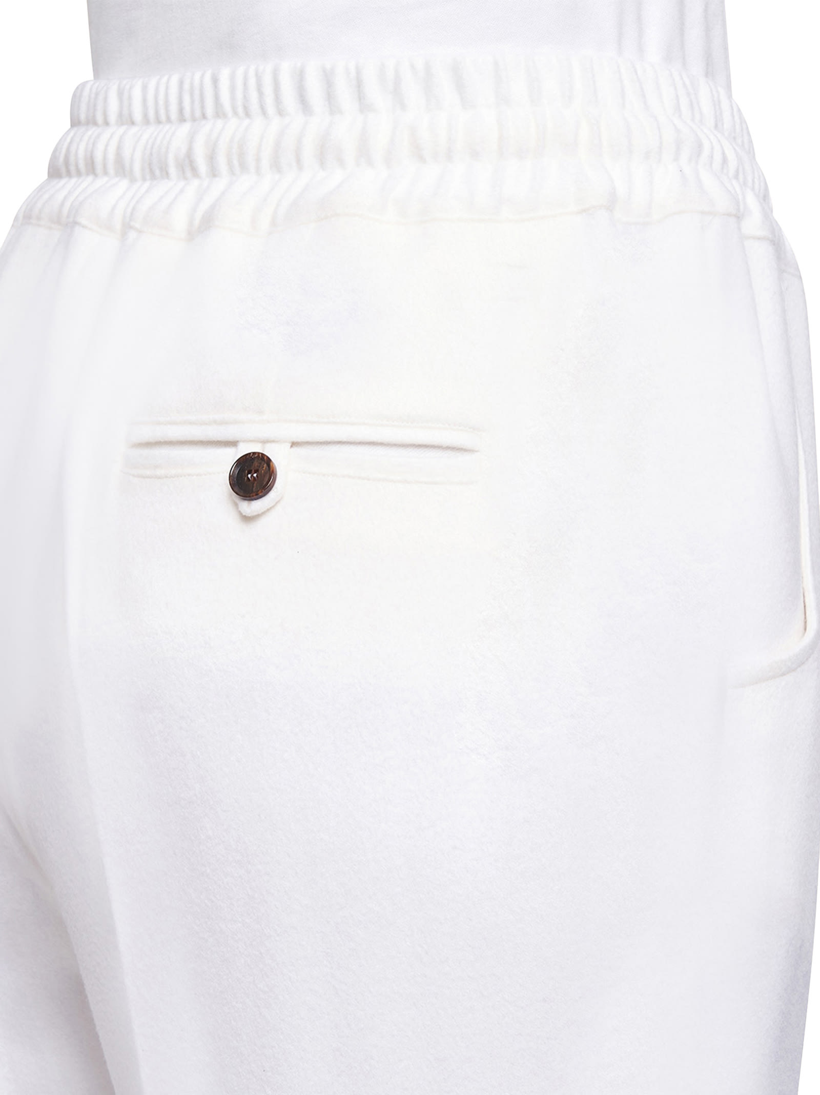 Shop Kiton Trousers Cashmere In White