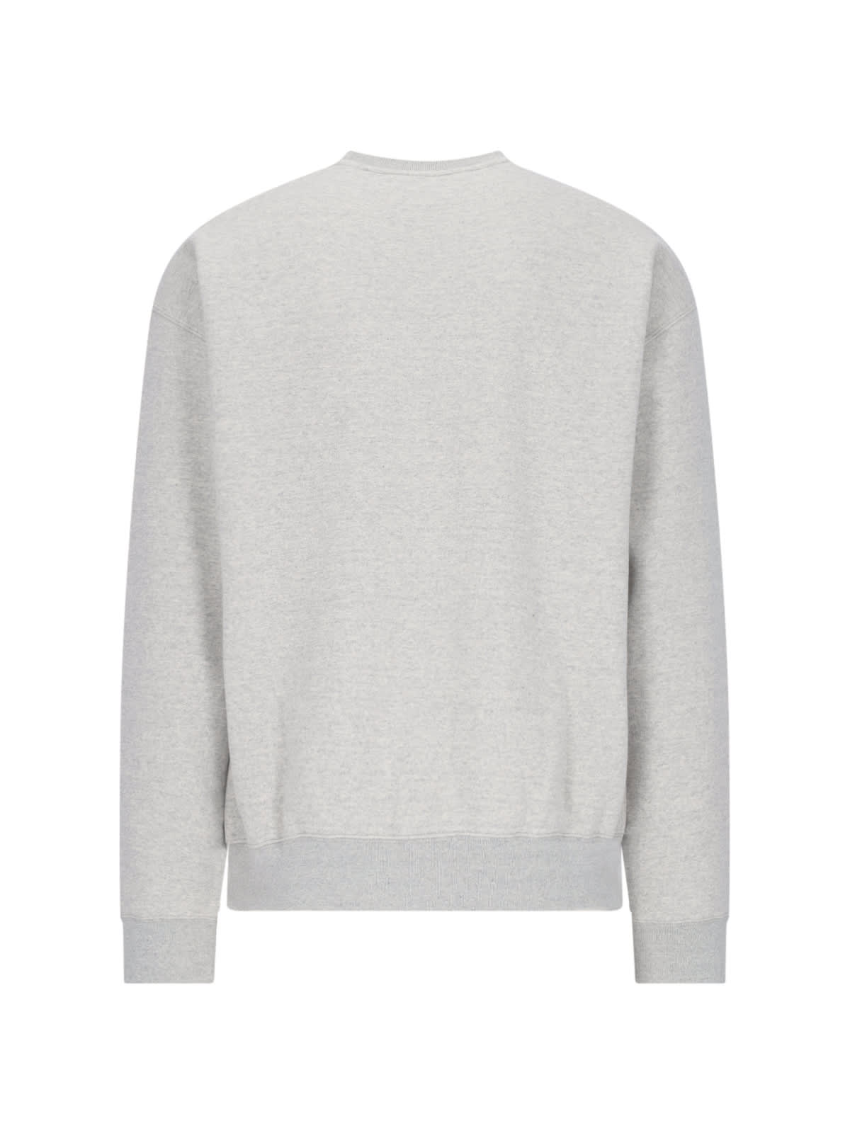 Shop Jil Sander Logo Crew Neck Sweatshirt In Gray