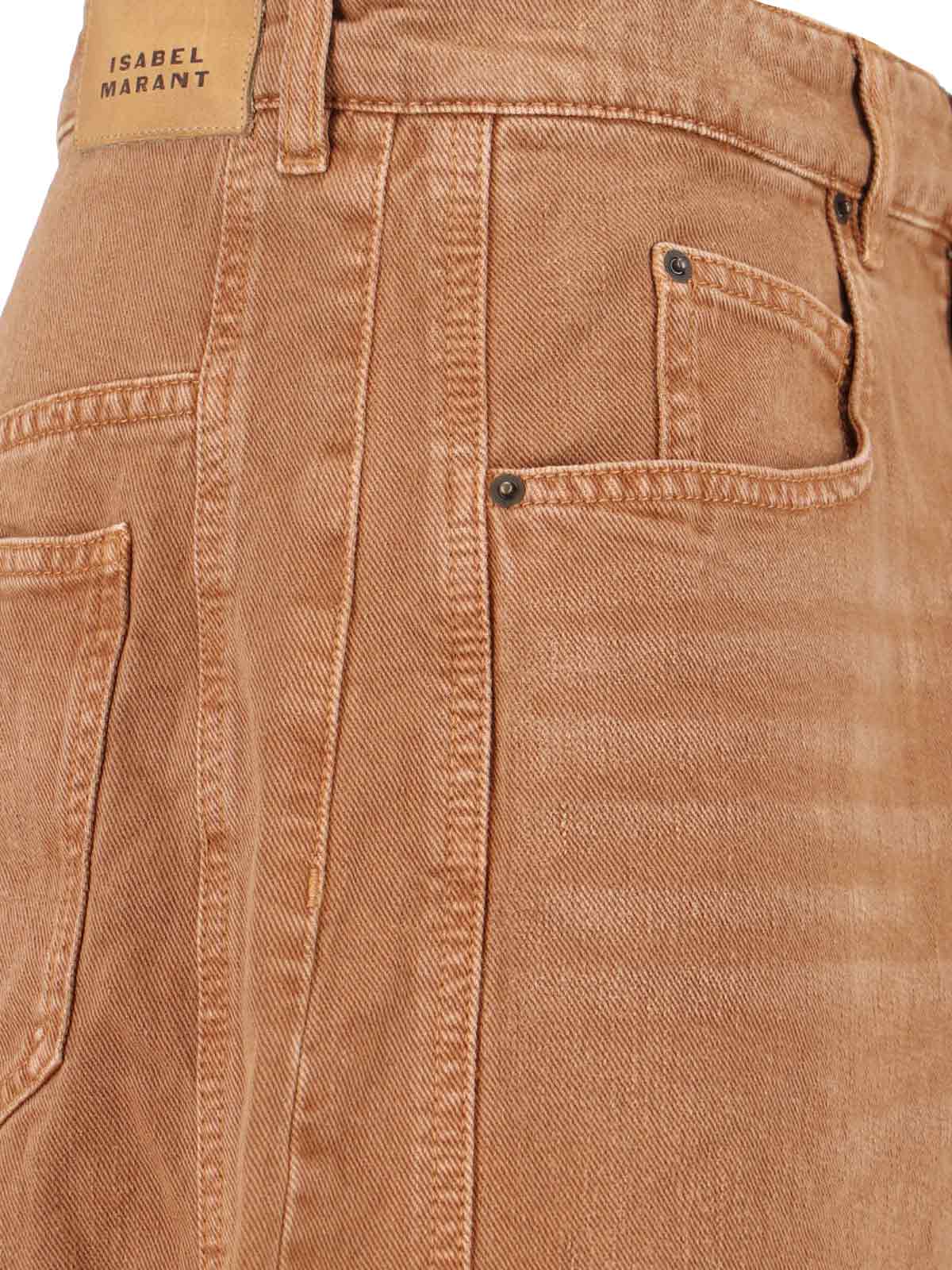 Isabel Marant Straight Trousers Featuring Pockets In Brown