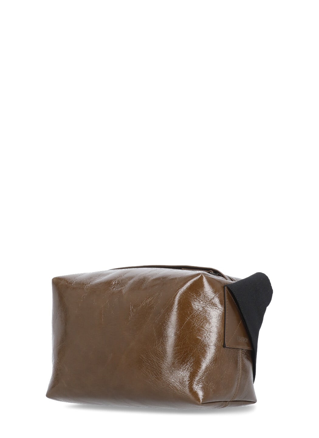 Uma Wang Leather Shoulder Bag Adjustable Strap In Brown