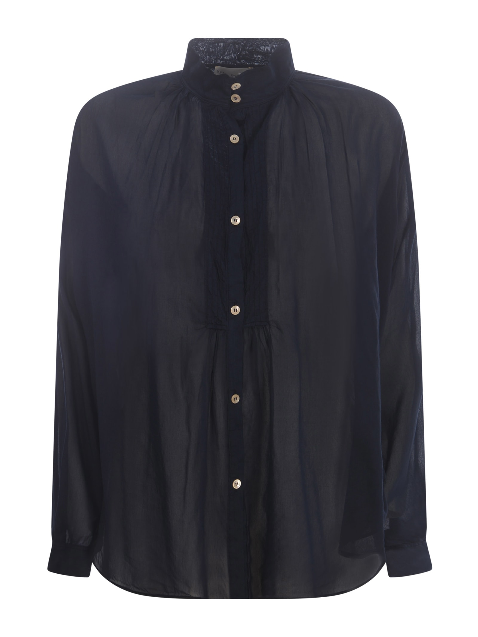 Shop Forte Forte Shirt  In Voile In Blu