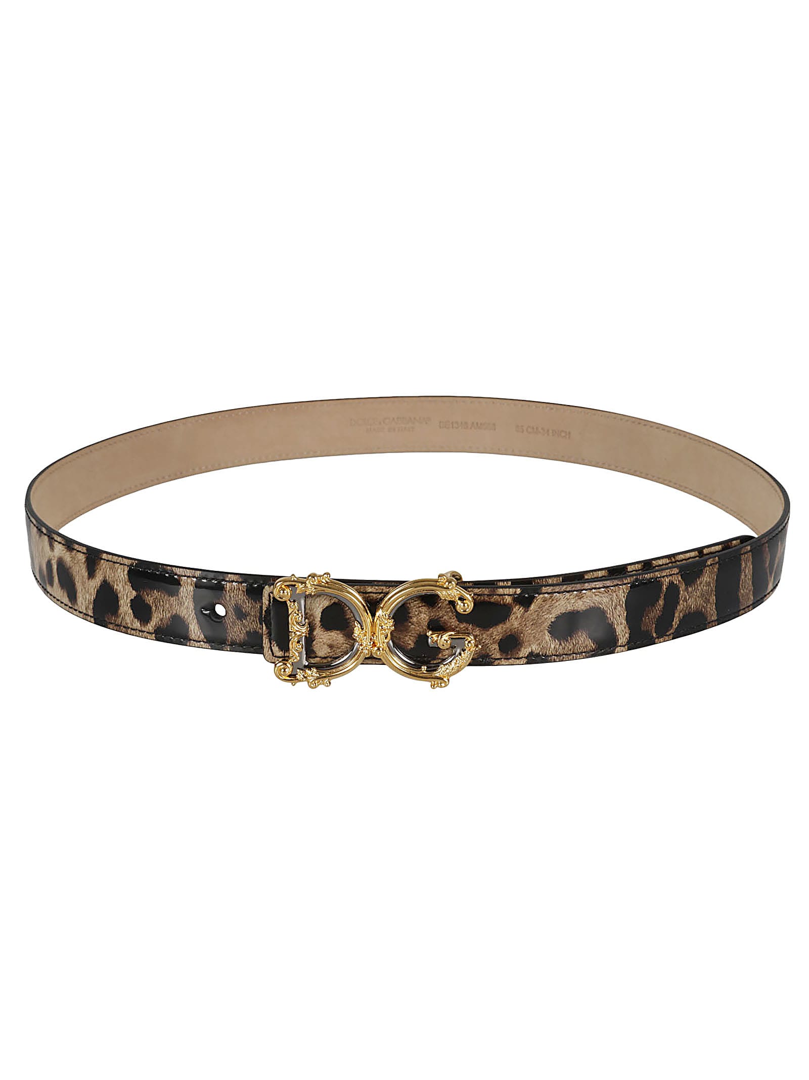 Dolce & Gabbana Dg-buckle Leopard-print Belt