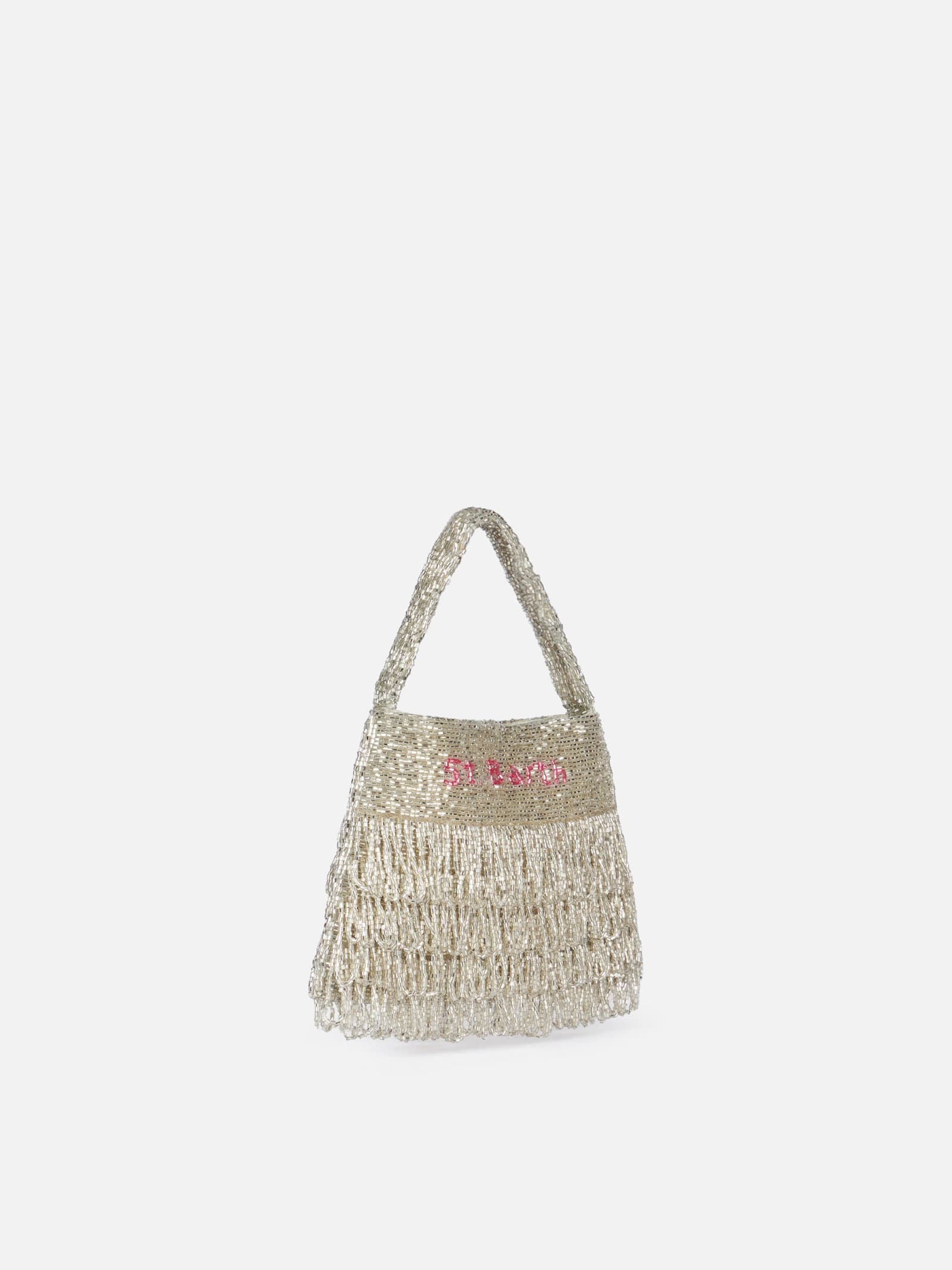 MC2 SAINT BARTH SHINY SILVER MINI BAG PEARL