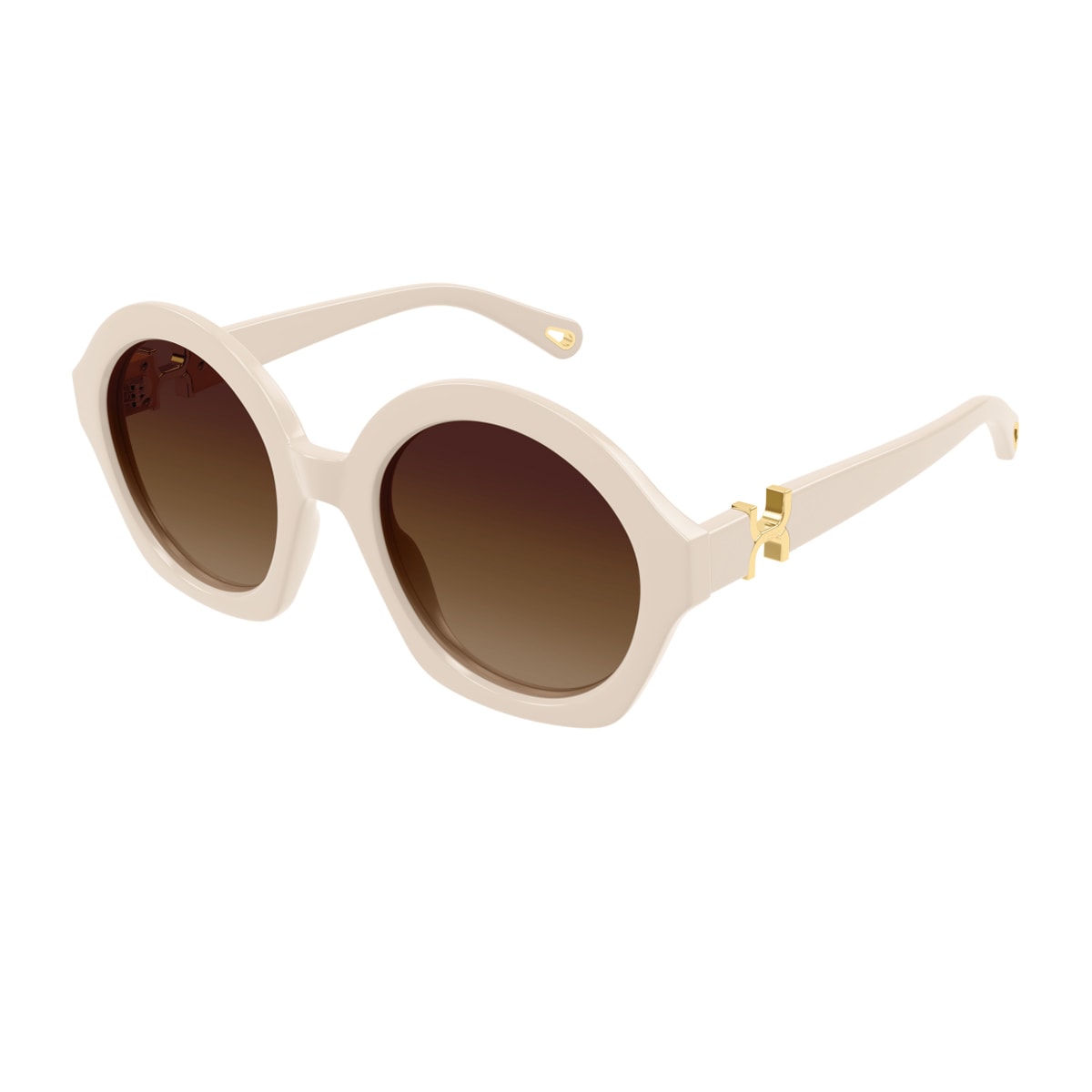 Chloé Ch0302s Marcie- Linea  003 Ivory Brown Sunglasses In Brown