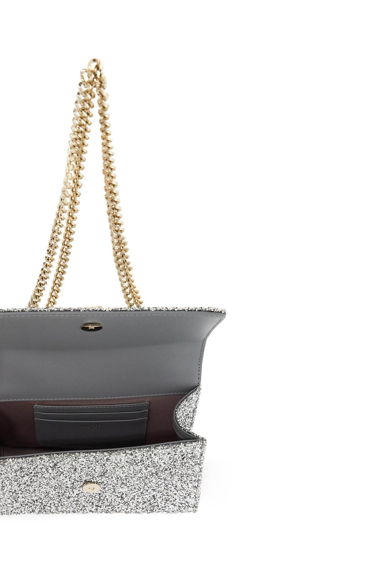 Shop Jimmy Choo Bohemia Mini Shoulder Bag In Silver Light Gold (silver)