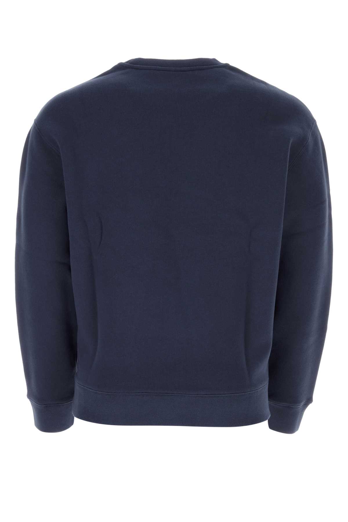 Shop Maison Kitsuné Navy Blue Cotton Sweatshirt In Inkblue