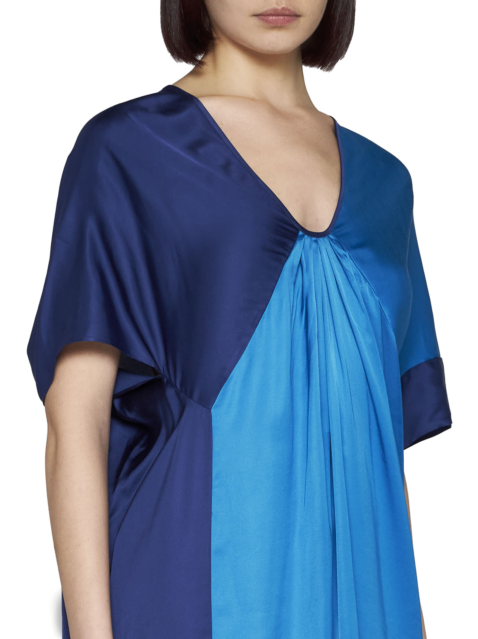 Shop Diane Von Furstenberg Dress In Vivid Blue Navy