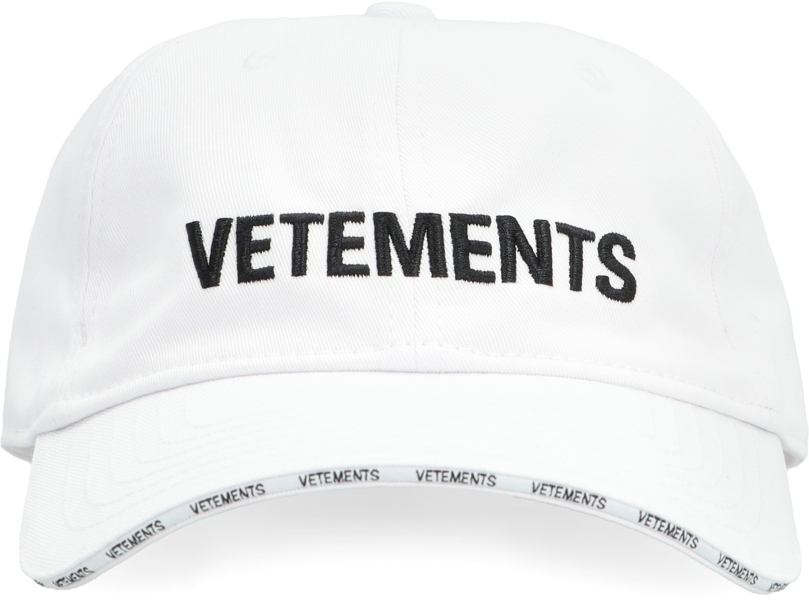 Shop Vetements Logo Baseball Cap In White