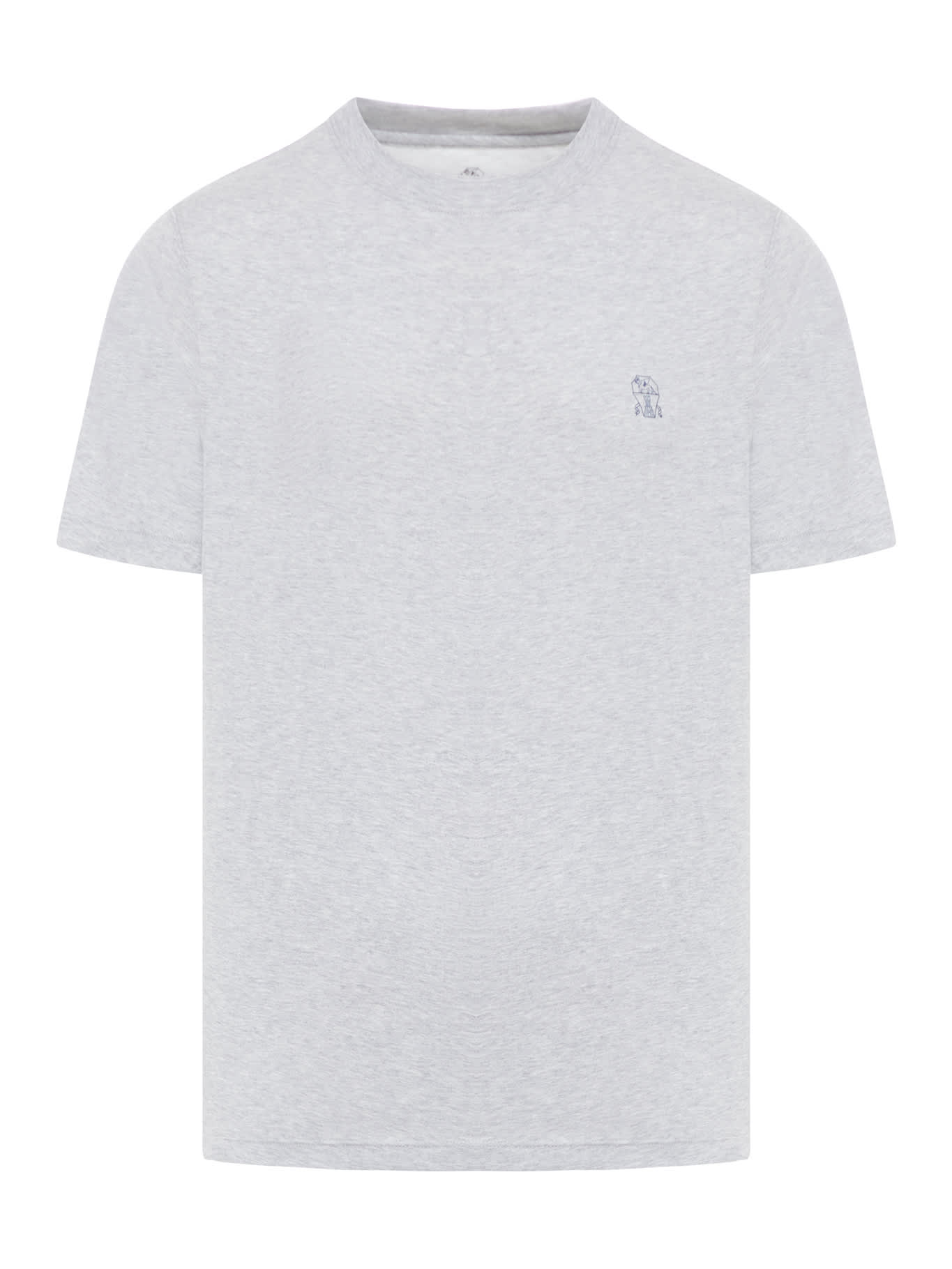 Shop Brunello Cucinelli T-shirt In Off White Grey