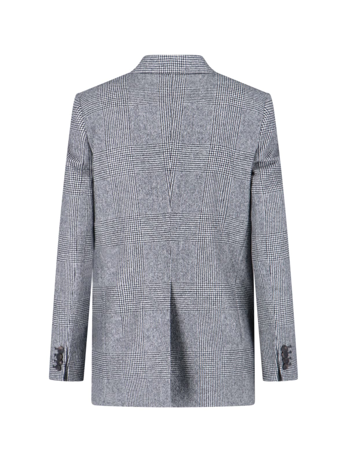 Tagliatore Houndstooth Tailored Double-breasted Blazer And Wide-leg Trousers In Gray