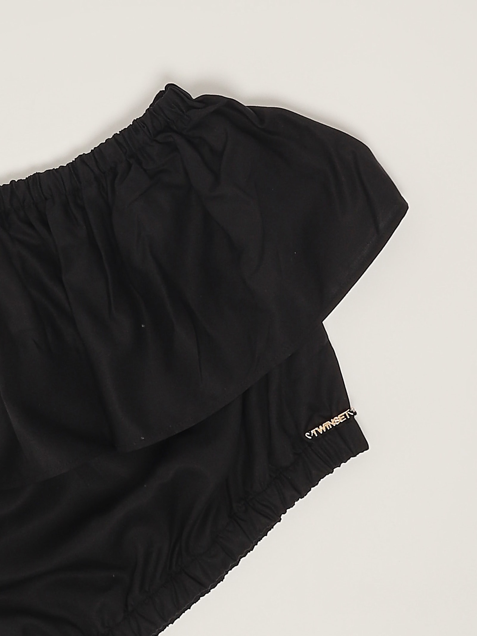 Twinset One-shoulder Top In Nero