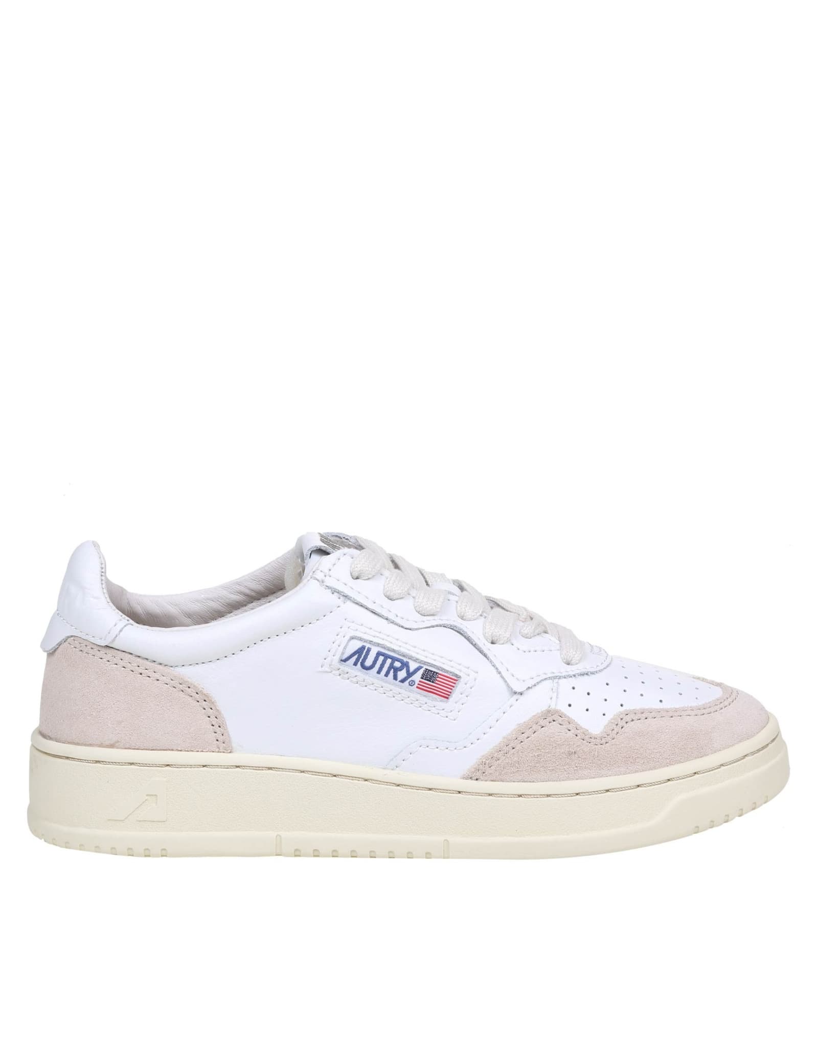 Autry Sneakers In White And Pink Leather
