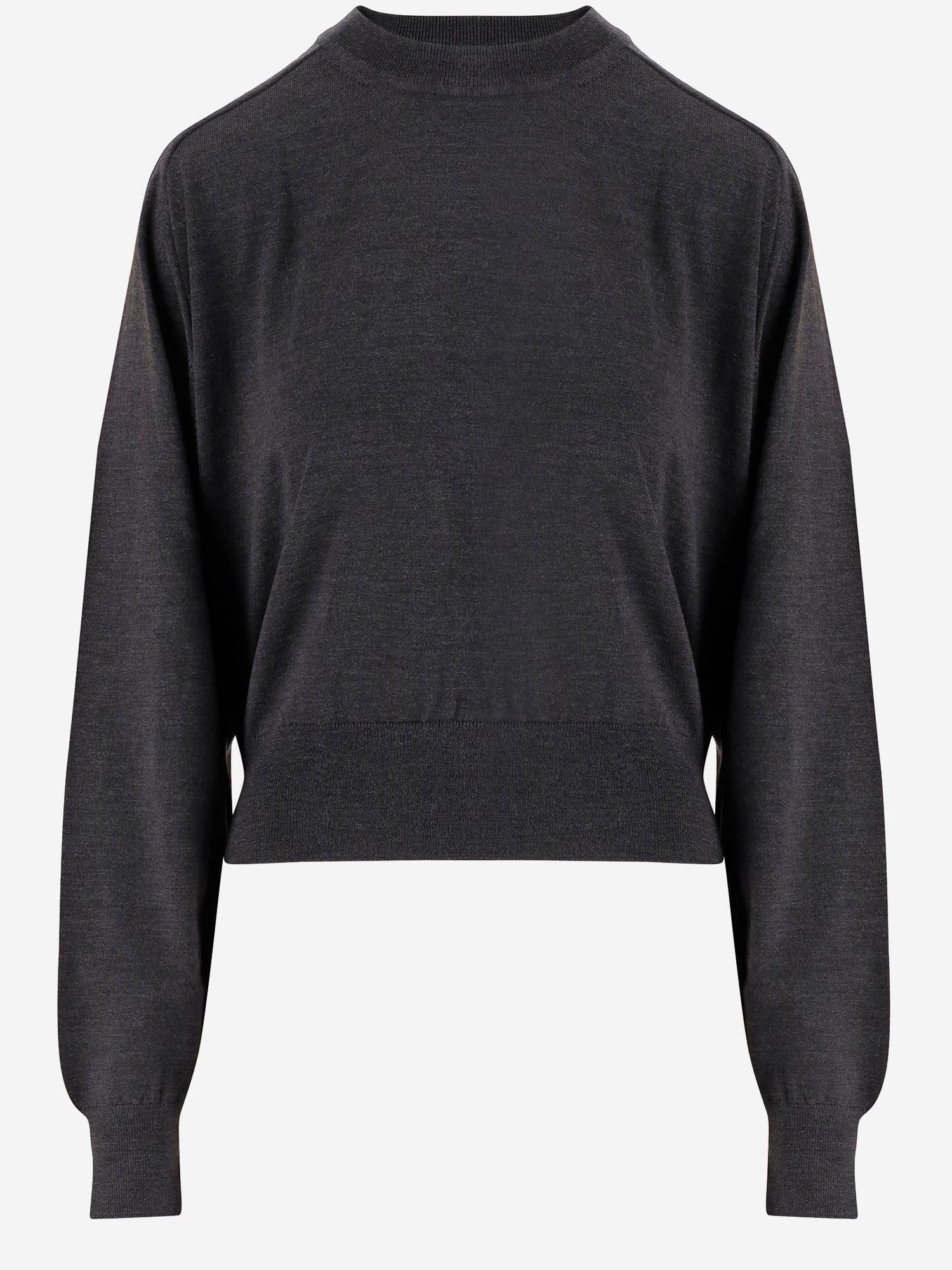 Merino Wool Sweater With Logo Embroidery