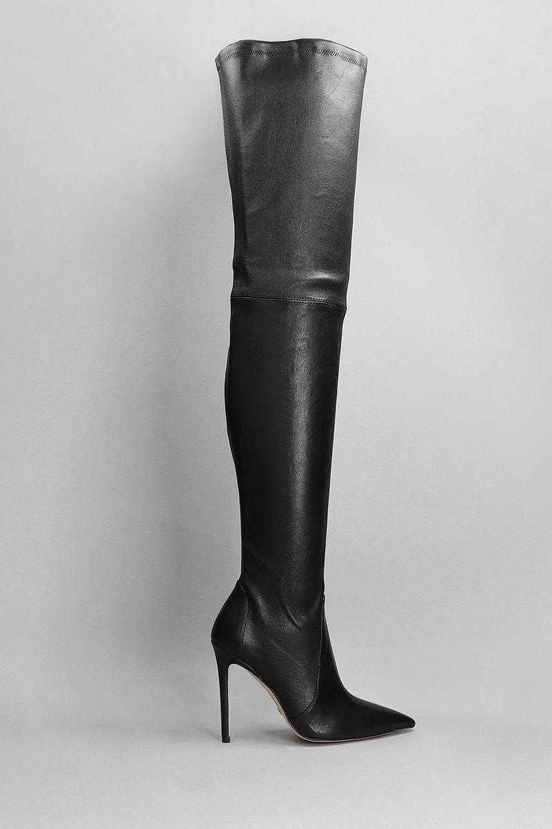 Stuart Weitzman Ulstrsturt High Heels Boots In Black Leather