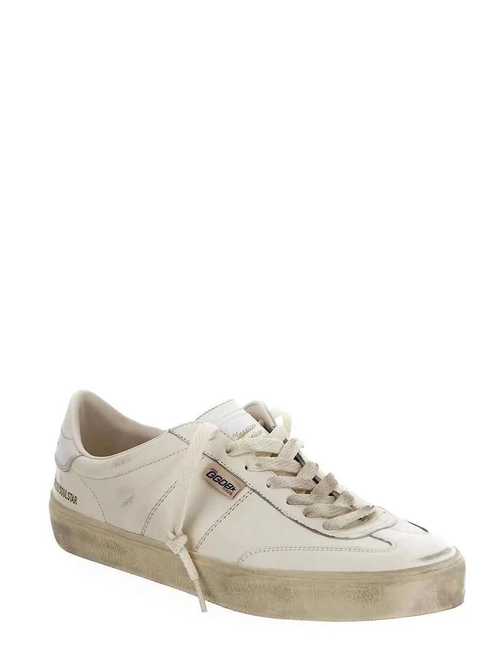 Shop Golden Goose Soul Star Sneakers In White/milk