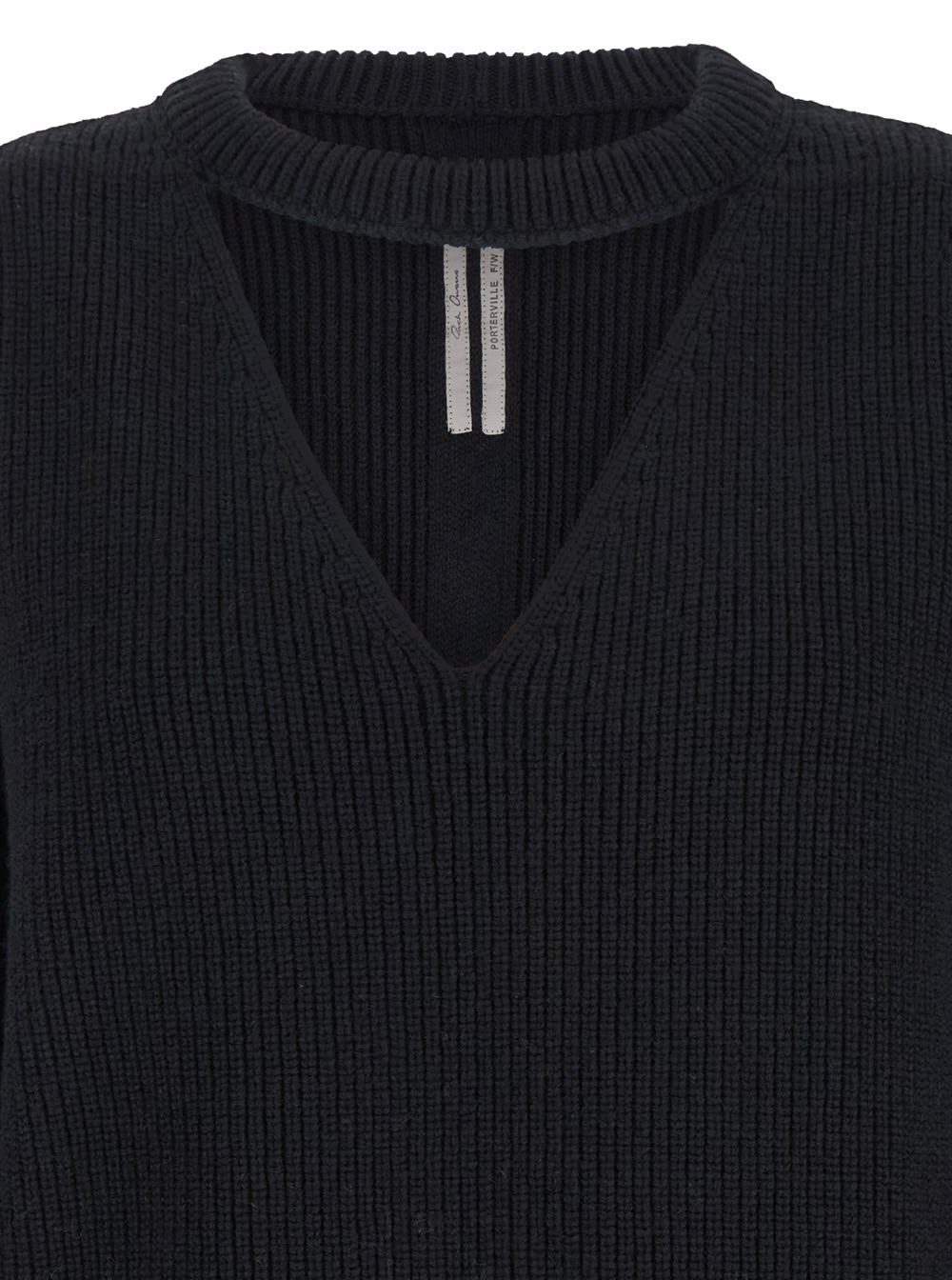 Shop Rick Owens Eclipse Black Crewneck Sweater In Wool Woman