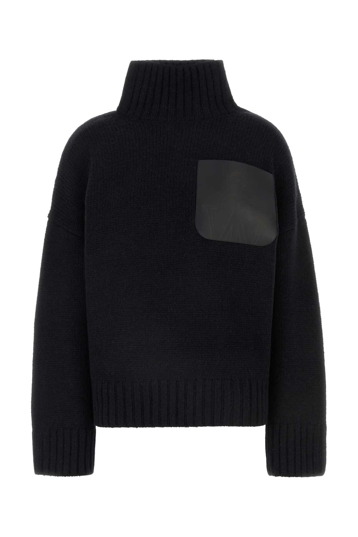 Shop Jw Anderson Black Wool Blend Oversize Sweater