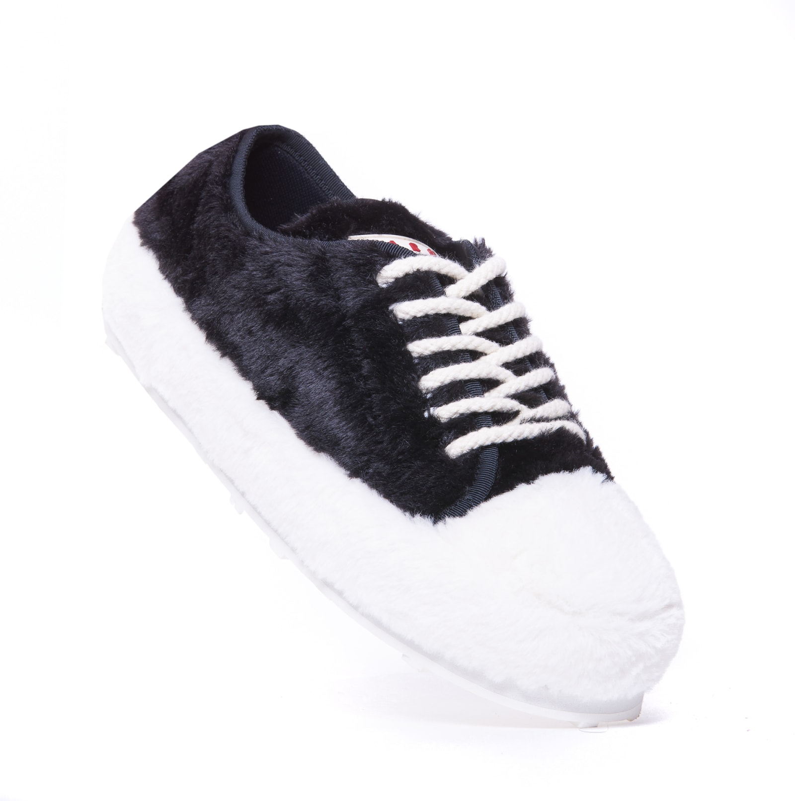 Shop Marni Teddy Sneakers In Black