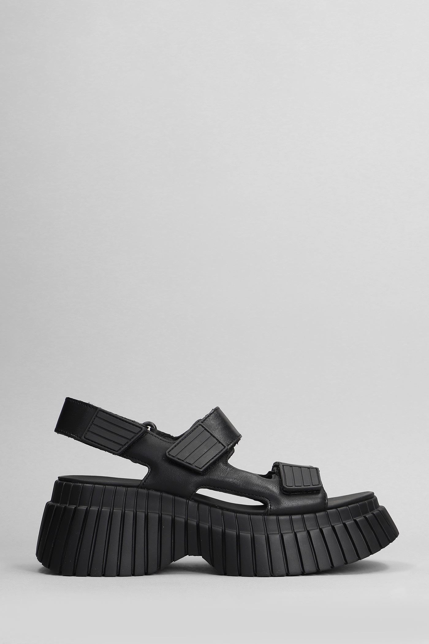 Bcn Sandals In Black Leather