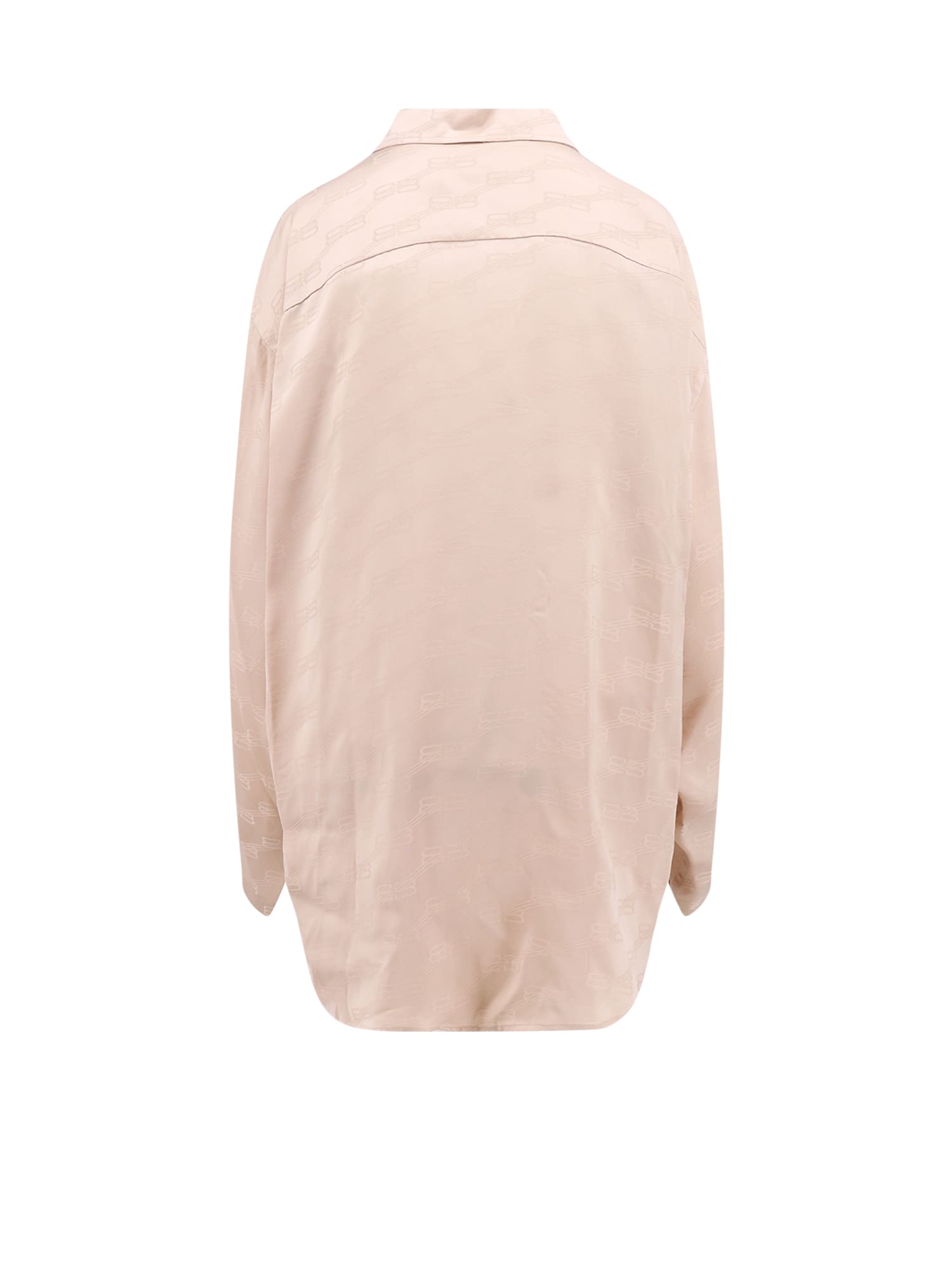 Balenciaga Long Sleeve Minimal Shirt In Beige